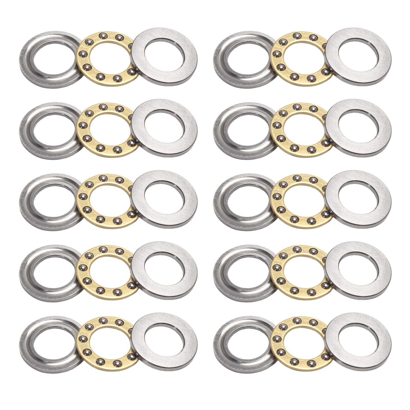STYUI (10Pcs) F8-14M Miniature Thrust Ball Bearings 8mm x 14mm x 4mm Miniature Plane Thrust Bearings Chrome Steel One Way