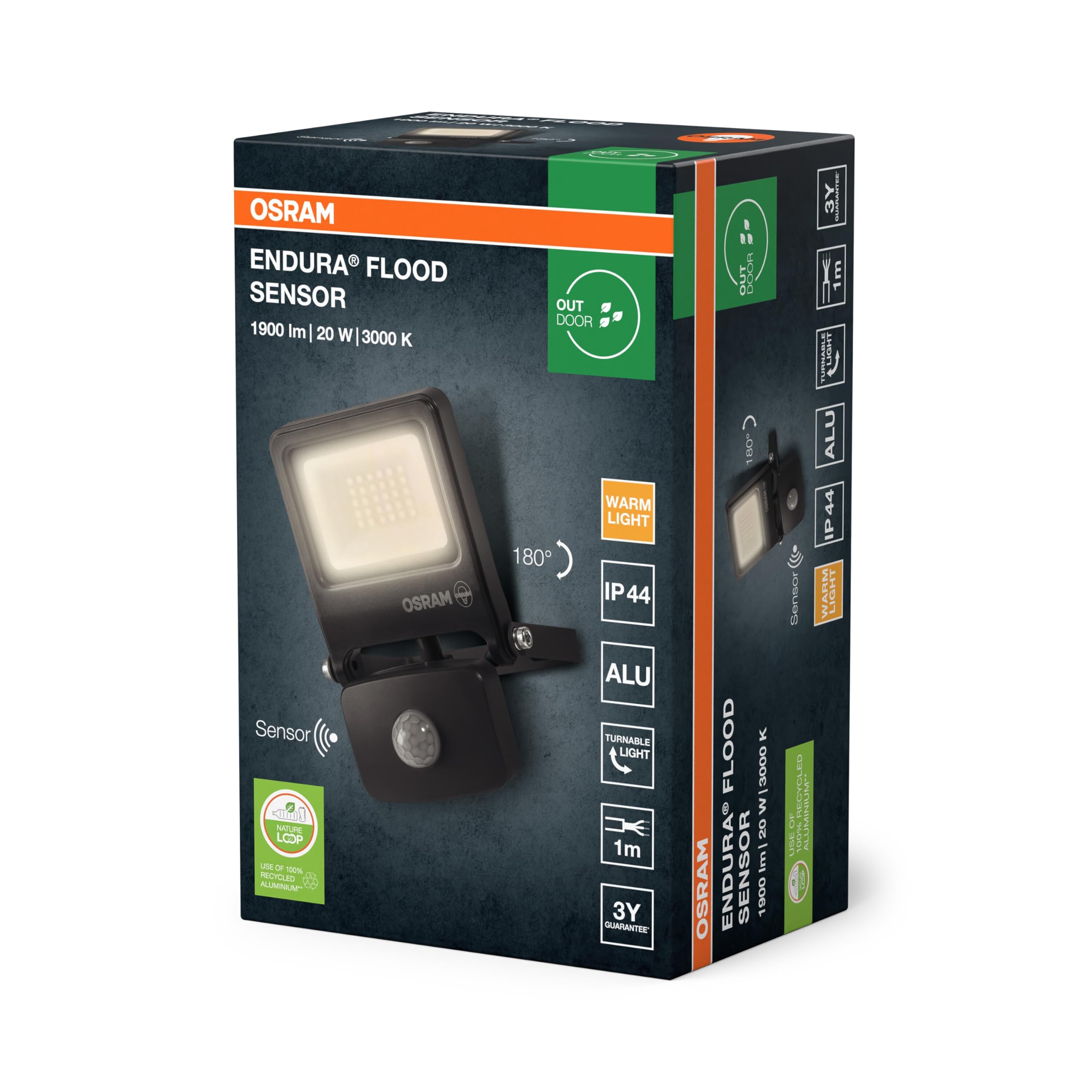 OSRAM Proiettore LED ENDURA FLOOD PC 20W, Bianco Freddo 4000K - Foto 10