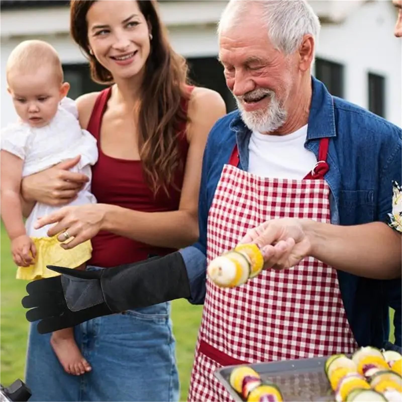 Mitaines De Four Gants de Cuisine isolés en Cuir, Gants Barbecue, Four à Micro-Ondes résistants la température, ignifuges antidérapants