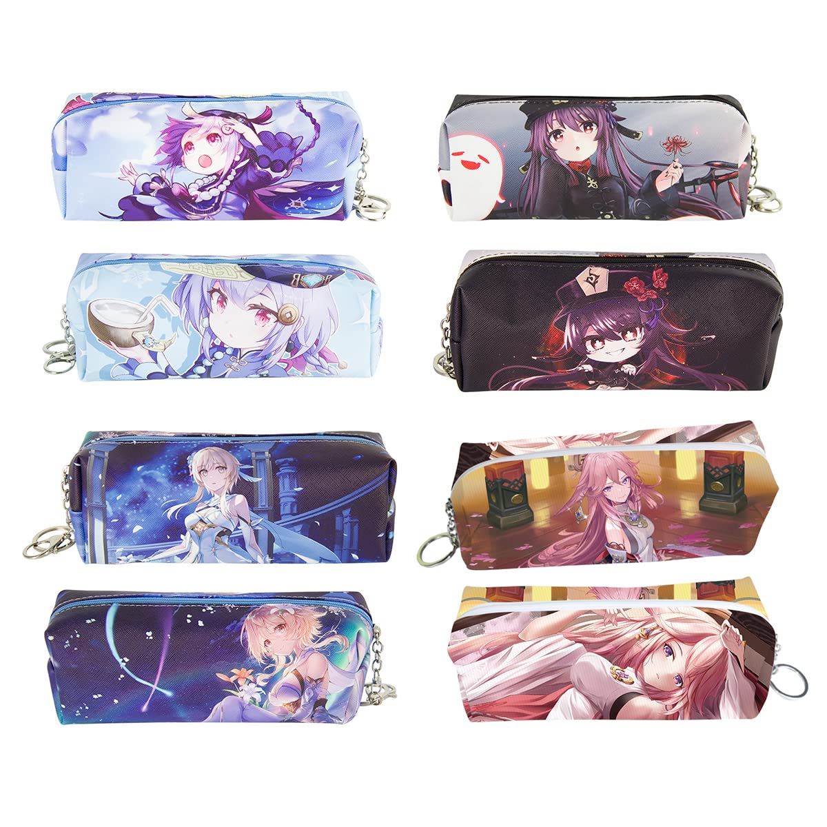 Amazon.co.jp: 原神 ペンケース 筆箱 七七 クレー 胡桃 蛍 雷電将軍