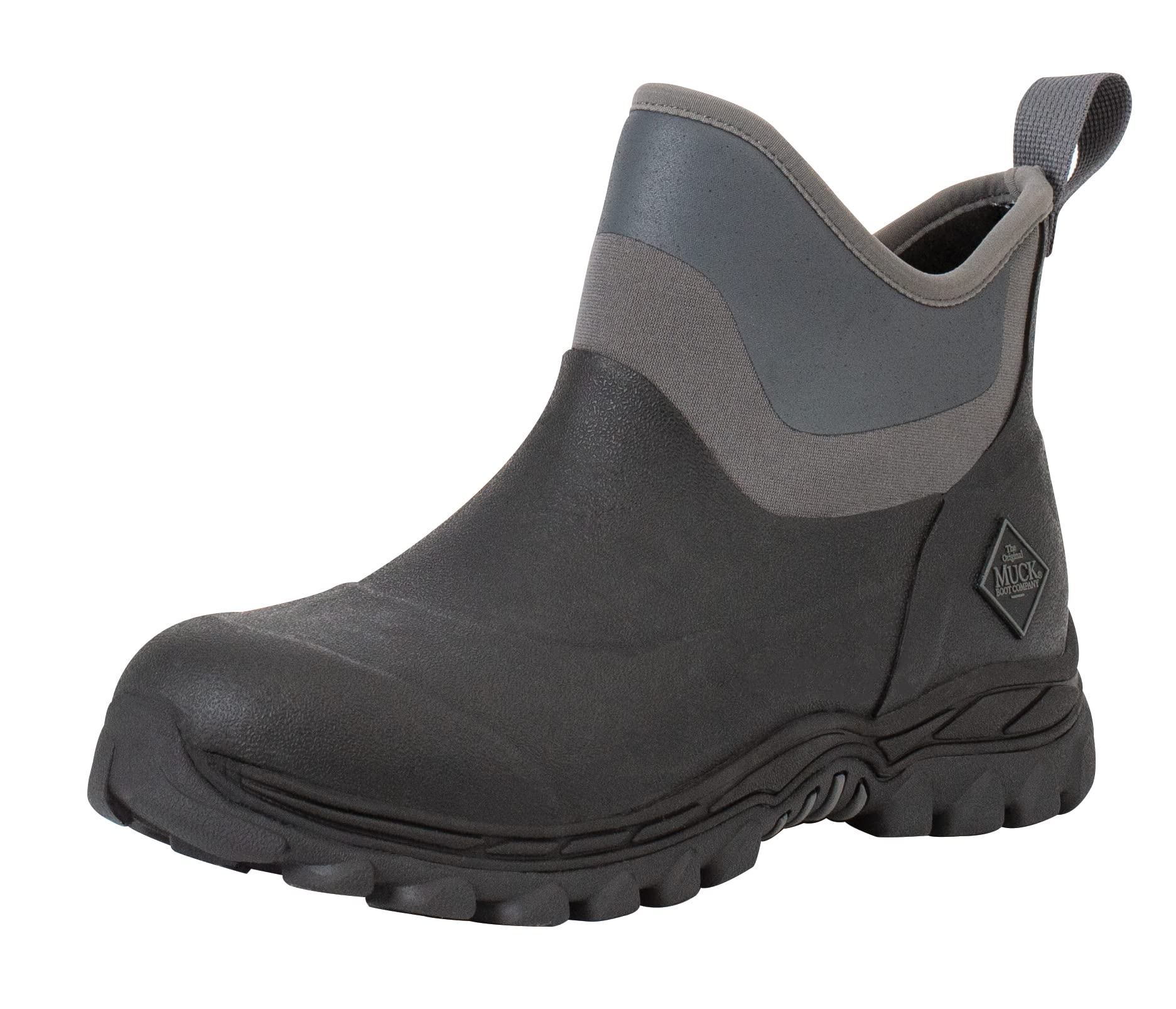 Muck Boots Women's Arctic Sport II Fleece Lined Waterproof Pull on Ankle Boot, Black, 6