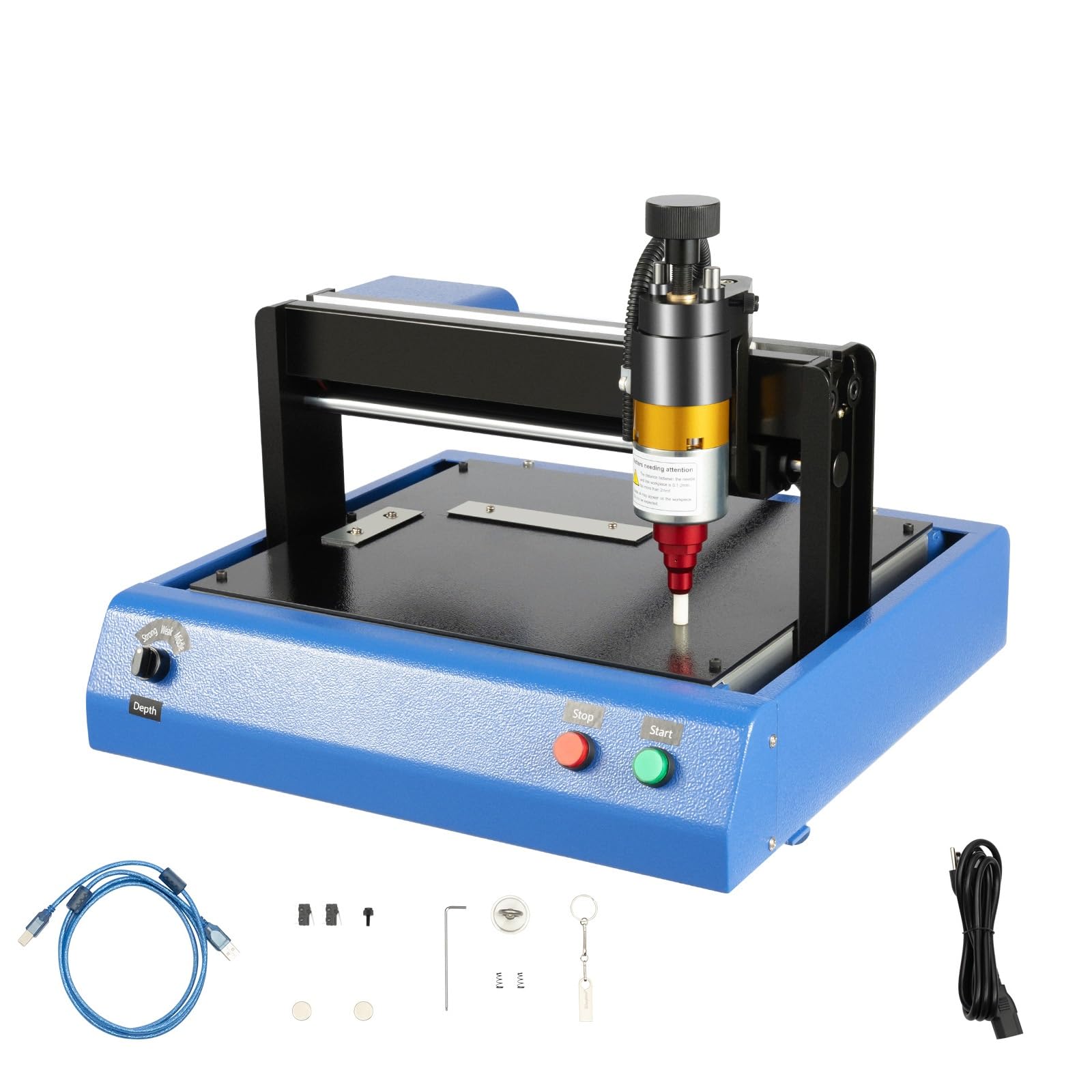 Electric Metal Marking Machine, Automatic Electric Dot Peen Marking Machine 400W 110V, Portable Engraving Machine for Aluminum, Iron, Copper, 2In/S Marking Speed, 0.05-1MM Marking Depth