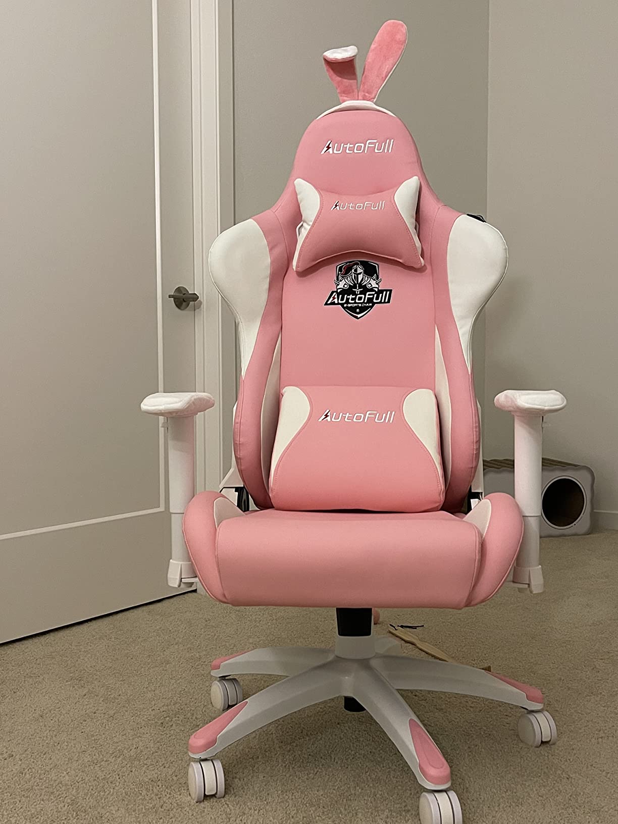 50/mo Finance AutoFull Pink Bunny Gaming Chair Cute Kawaii Gamer