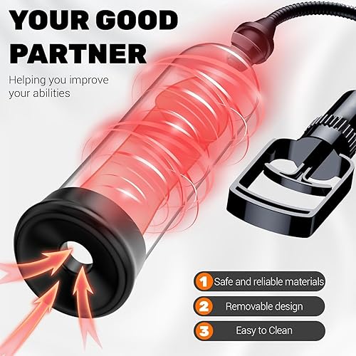 Miniatura 6 de Ampliación Bomba de vacío Masajeador de succión de fuerza, Aumentar el tamaño Herramienta de entrenamiento manual Bombas de crecimiento, 3 bolsillos