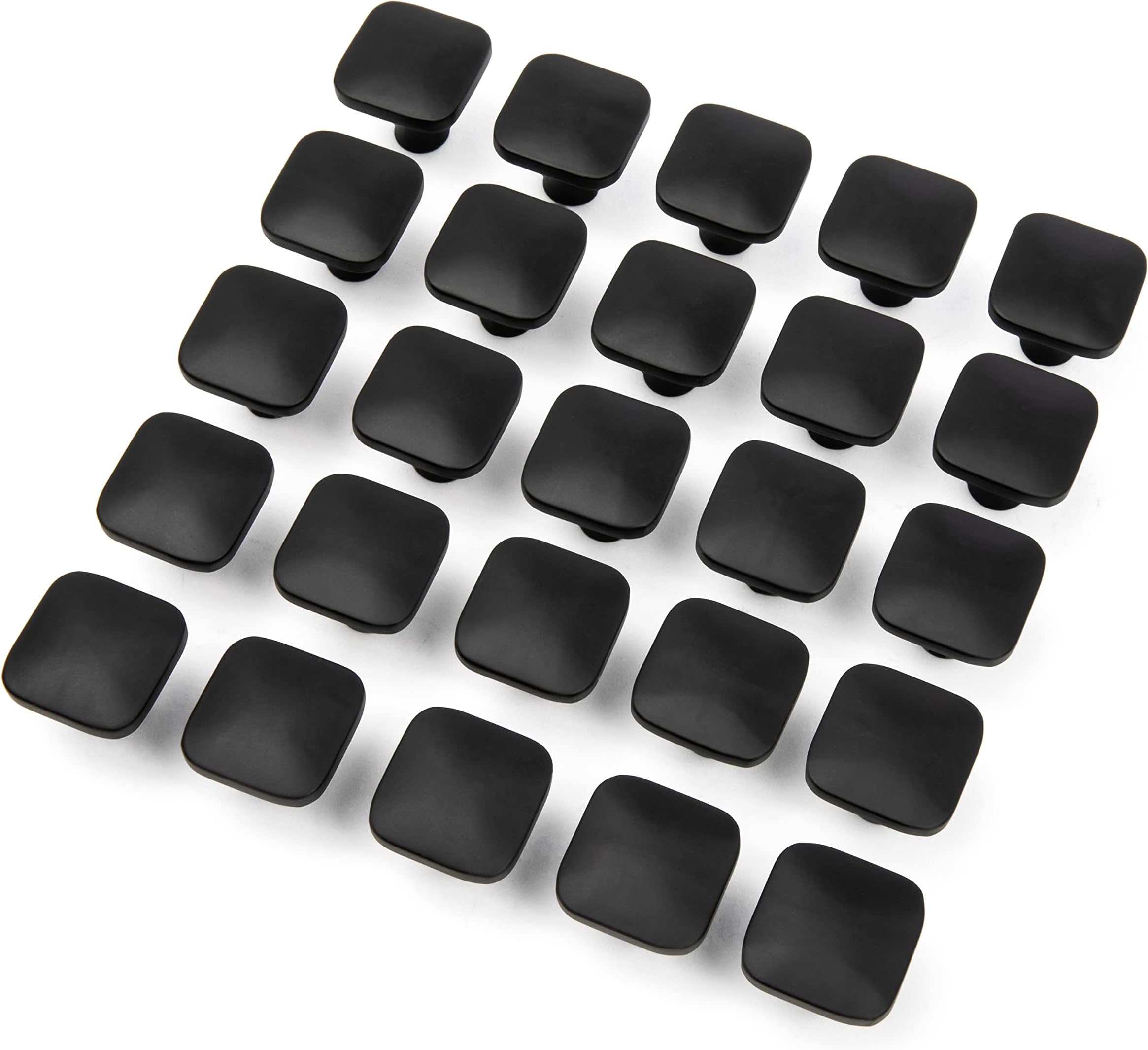 Aviano Collection - Modern and Sleek Cabinet Hardware (Knobs - Matte Black) (25-Pack)