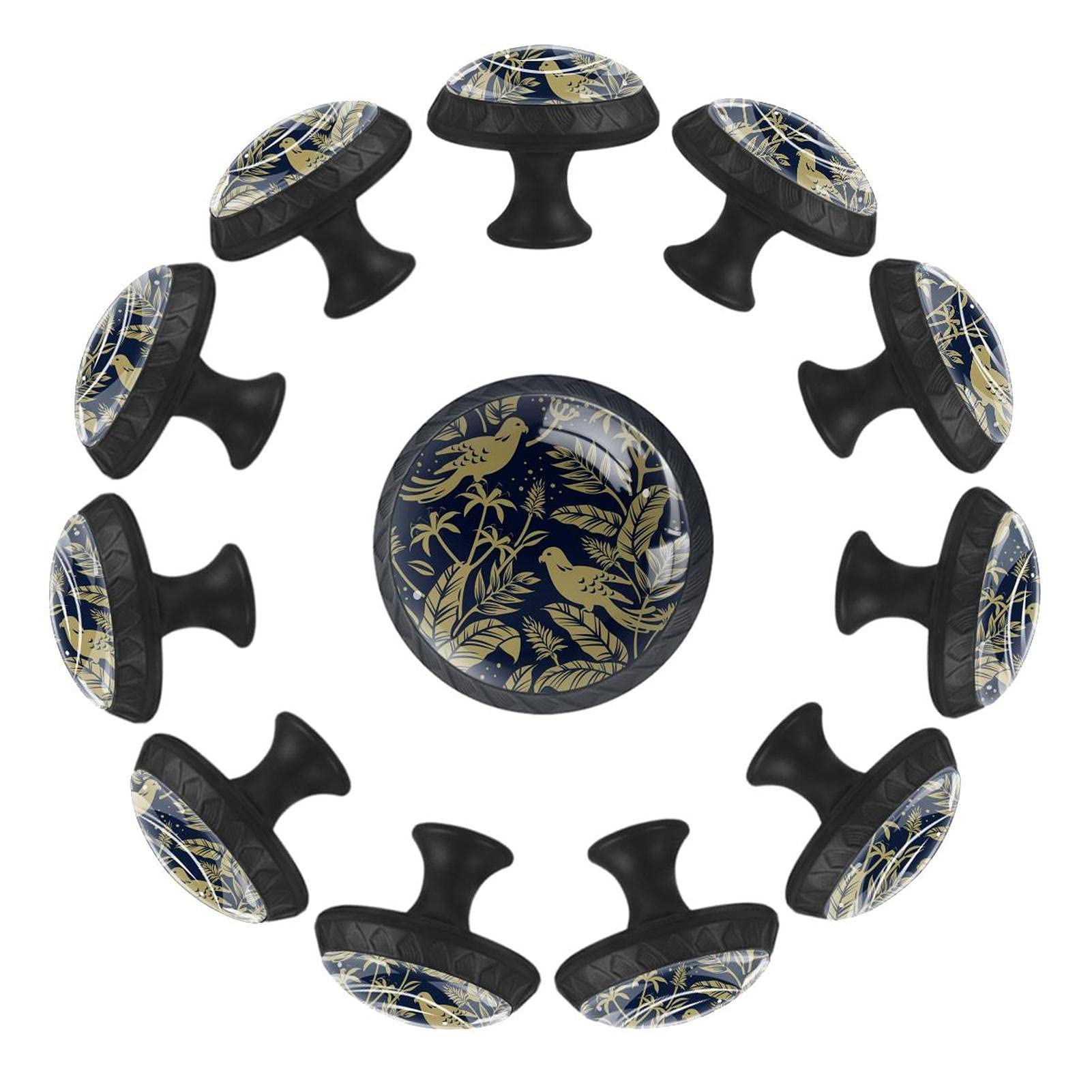 Relookez vos meubles : lot de 12 boutons de tiroir ronds oiseaux pour commode ancienne