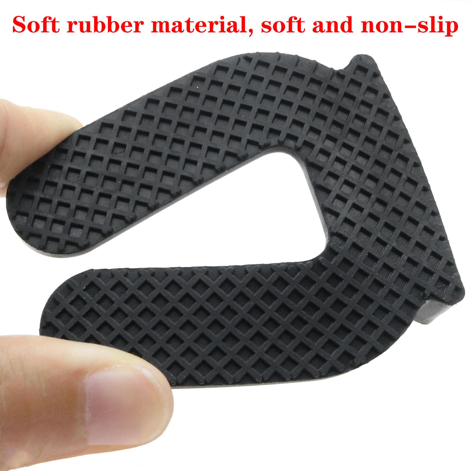 4 Pack Furniture Stopper - 3.2x2.2 No Lift Wheel Stoppers Bed Stoppers - Premium Solid Rubber Caster Cups Fits to All Floors Wheels of Sofas, Chairs, Prevents Scratches(Black, Large