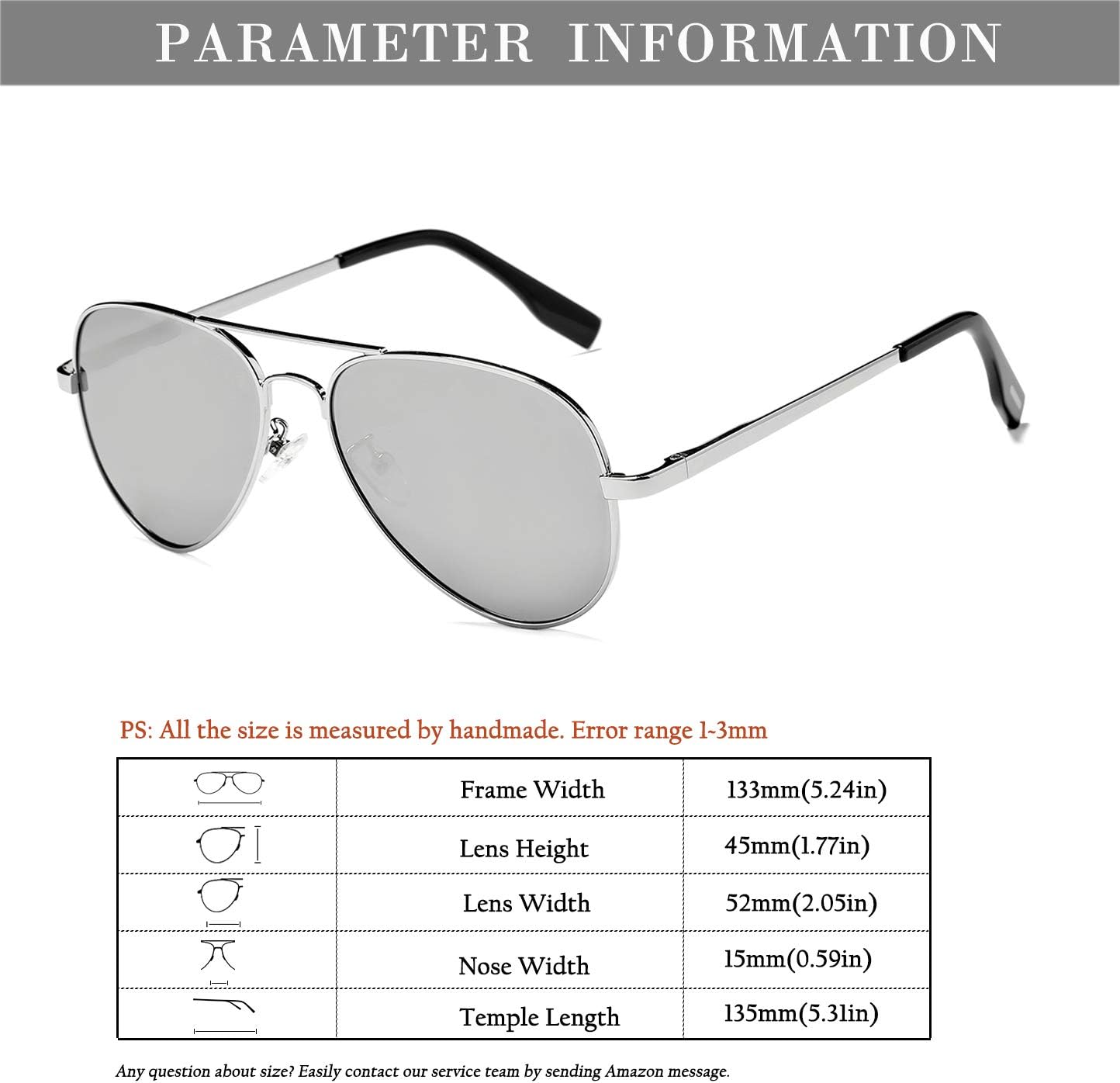 HJSTES Polarized Kids Aviator Sunglasses for Girls Boys Classic Juniors Glasses UV400 Protection Lens,52mm - Image 6