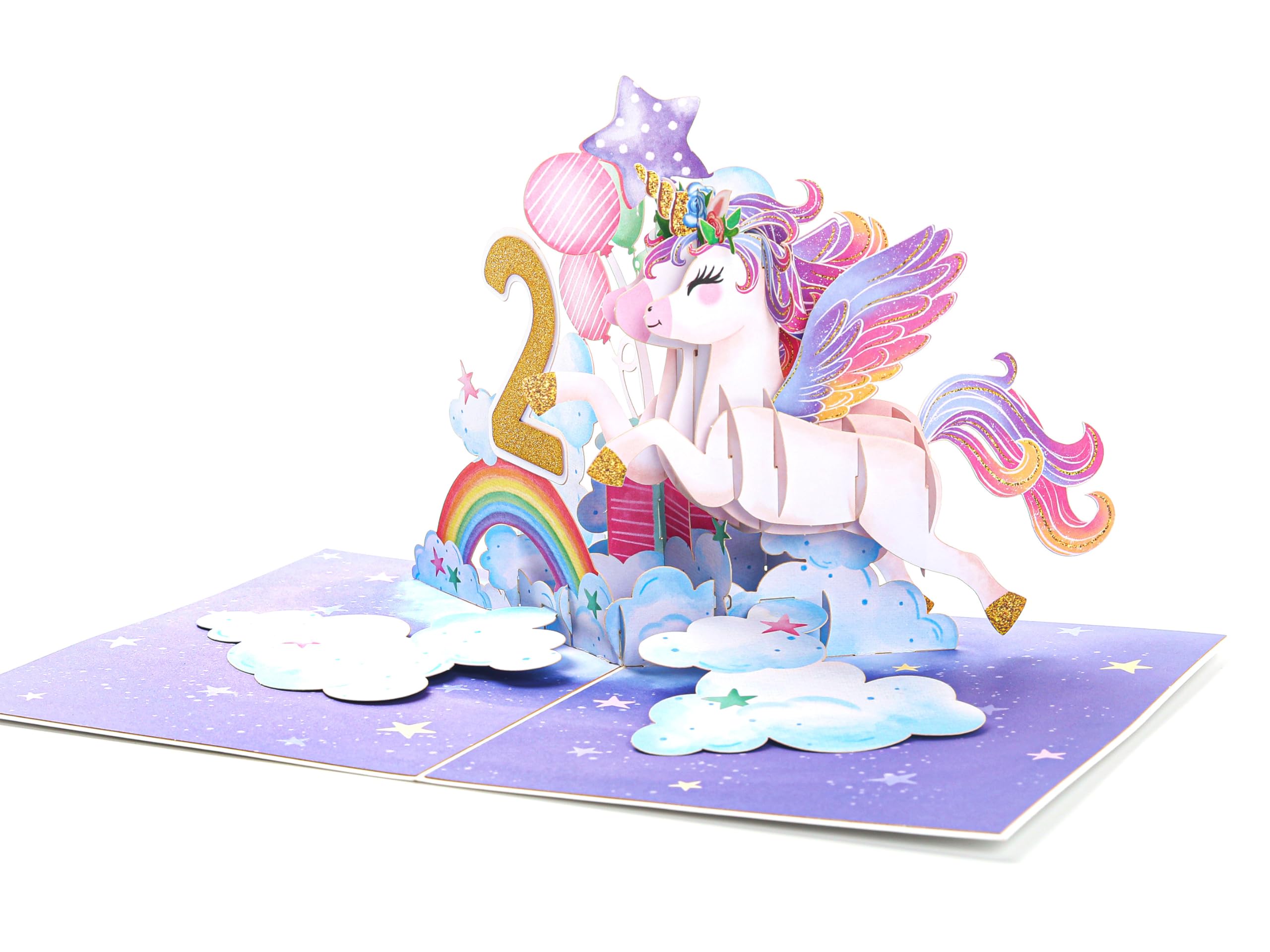 ☆グリーティングカード 立体バースデーカード ポップアップ ユニコーン ☆グリーティングカード 立体バースデーカード ポップアップ