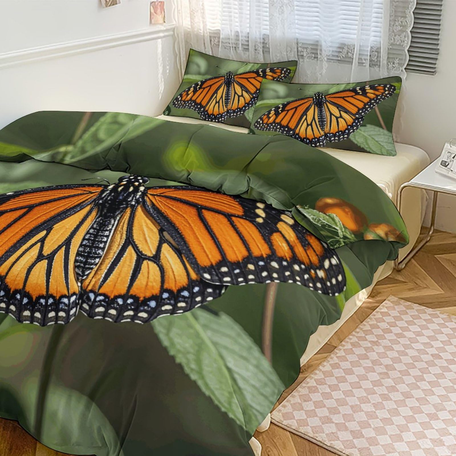 Couette pour grand lit motif monarque pour transformer l'ambiance de votre chambre d'hôtel