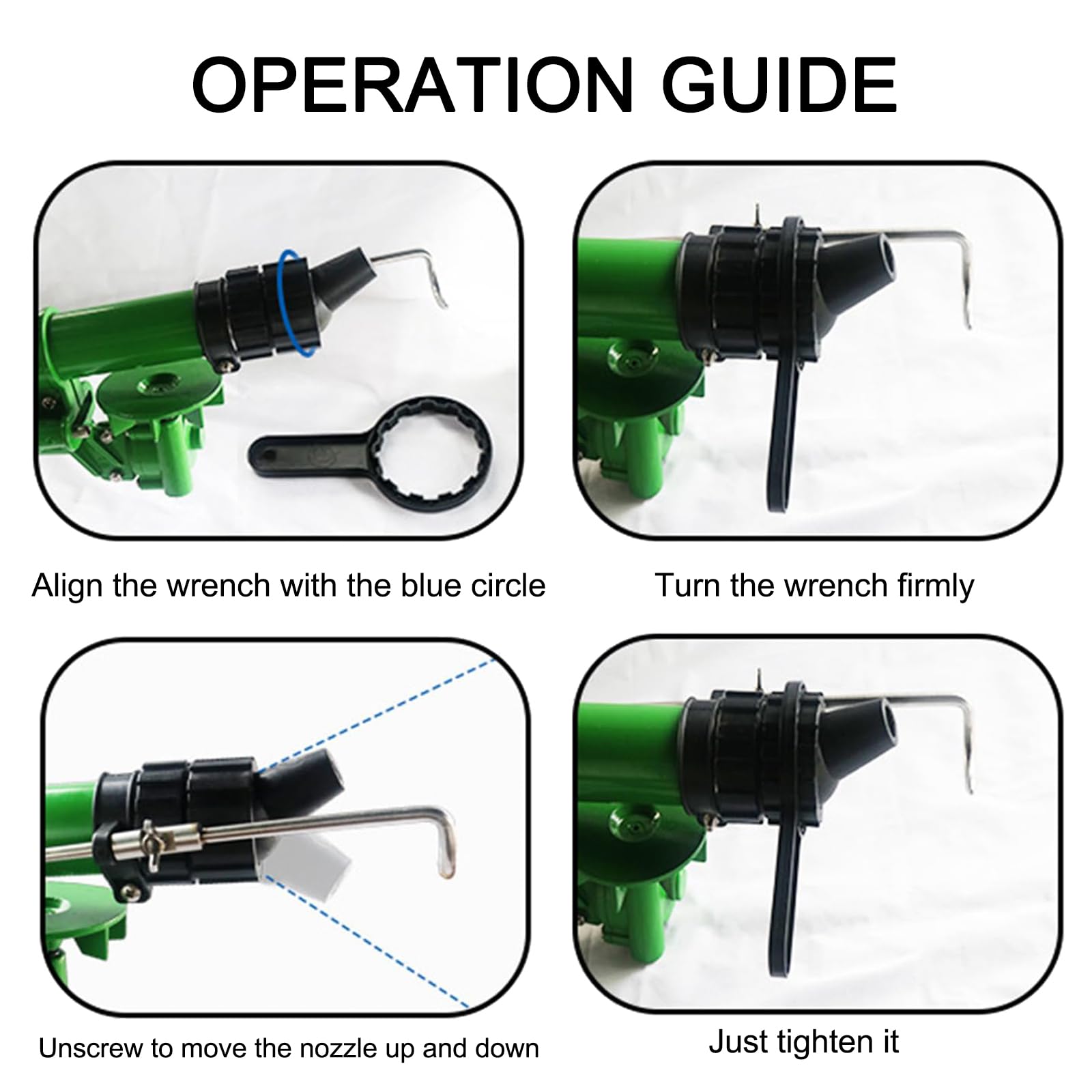 Pistola de riego de granja con manómetro, aspersor de impacto para riego de áreas grandes, ideal para sistema de riego de césped y jardín
