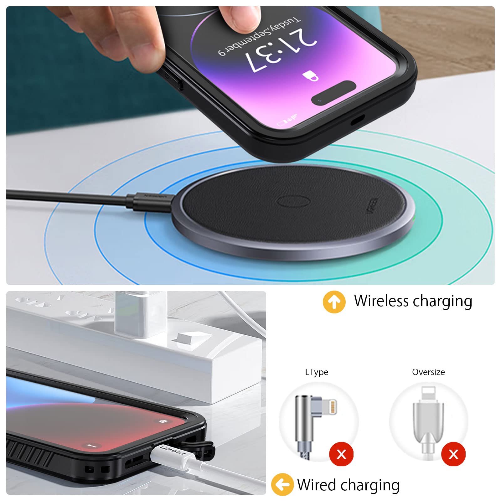 Amazon.co.jp: UMITTOS iPhone 14 Pro Max ケース 防水 傷防止 全身耐