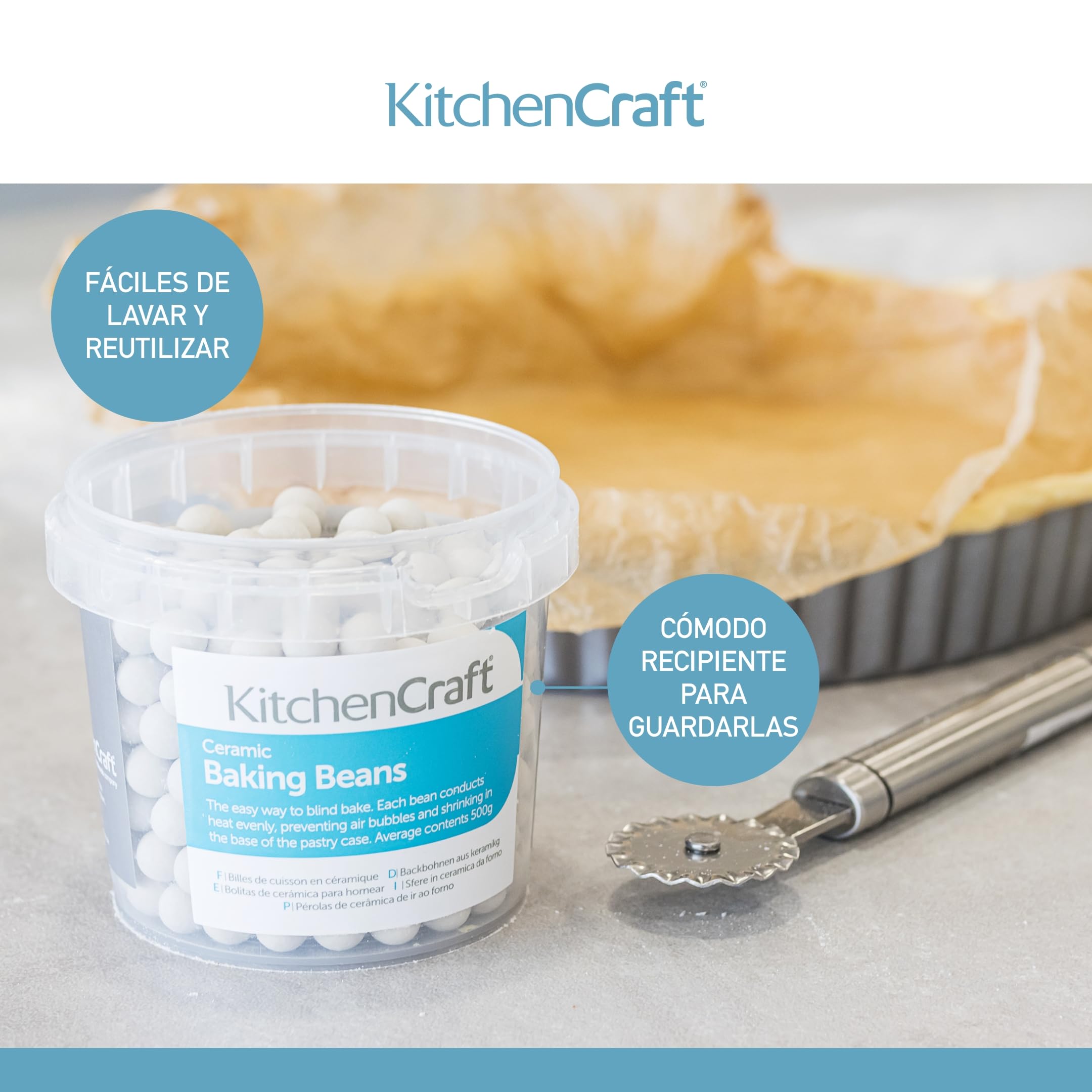 Kitchen Craft Bolitas de cerámica para hornear masas, 500 g