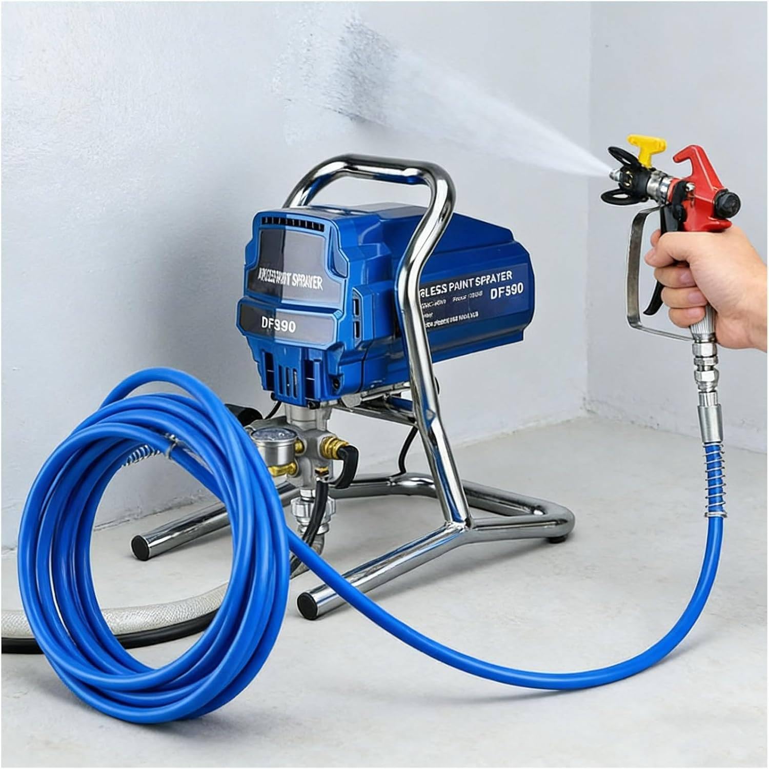 XUXIAO 200bar/3000psi Airless Paint Sprayer, 1800W Electric Fence Garden Paint Sprayer, for Home Interior, Exterior, Furniture, Fence & Ceilings