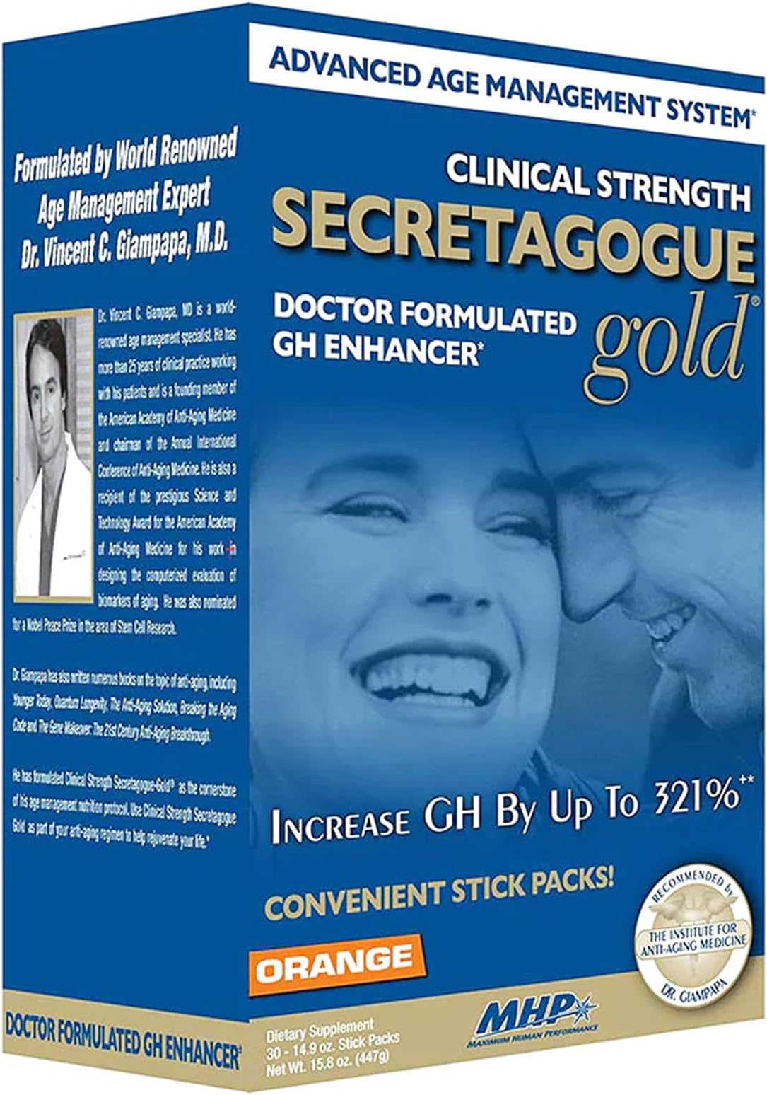 MHP Secretagogue Clinical Strength-Gold, Orange, 30 Count