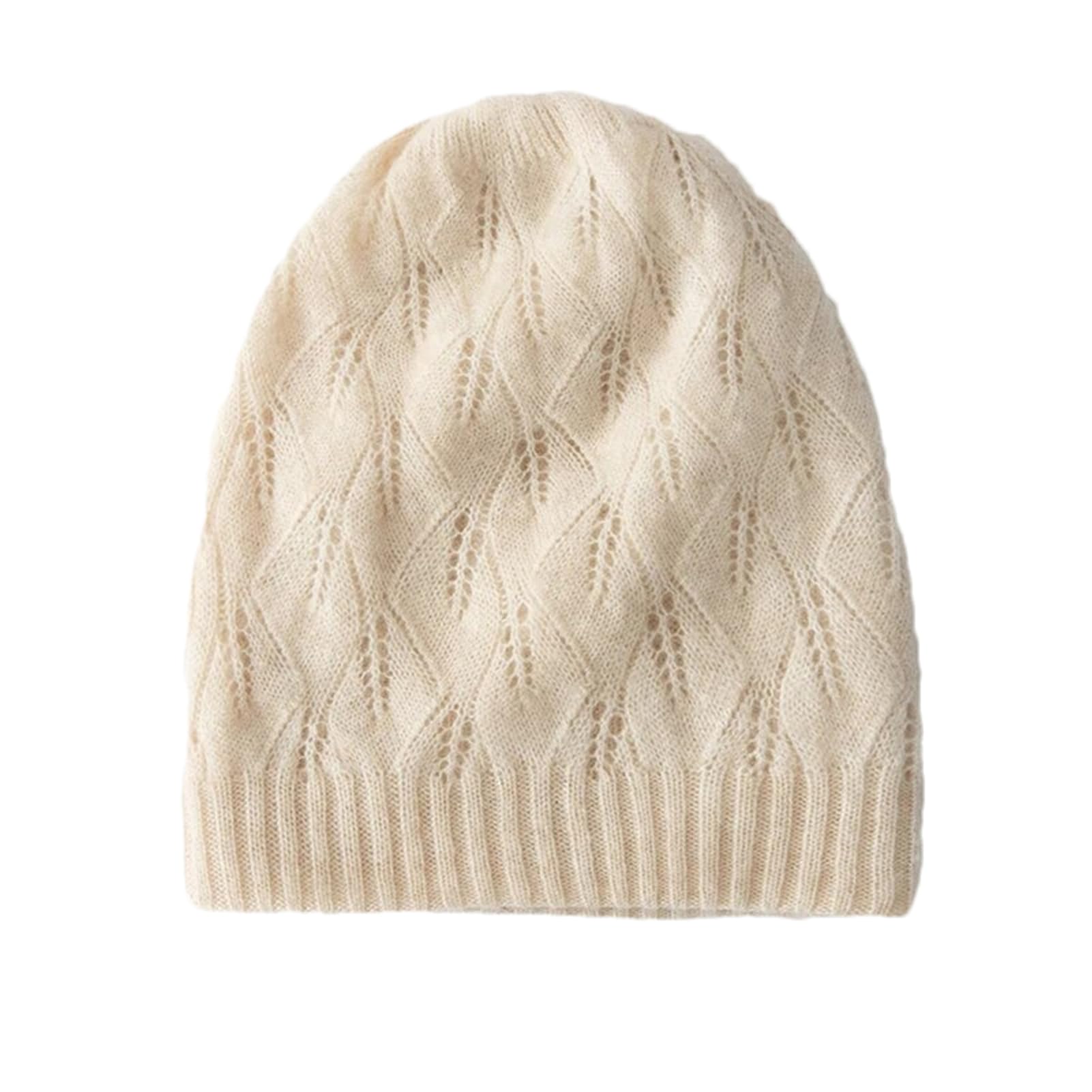 Zimowe czapki damskie kaszmirowa dzianinowa czapka zabezpieczająca damska na co dzień czapka typu beanie miękka utrzymuje ciepło Skullies of Hats