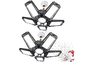 6500K LED Garage Lights with 5+1 Deformable Panels