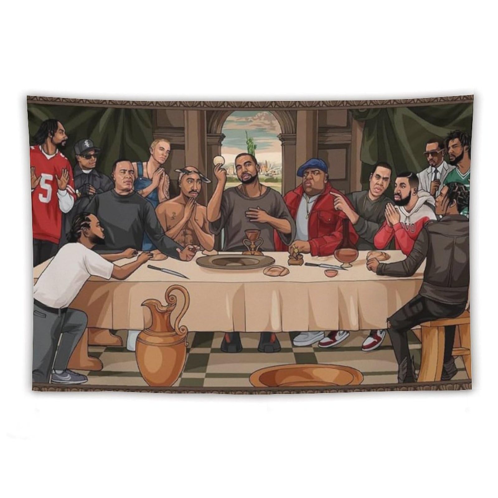 Poster da parete con stampa di cantante rap hip hop con stelle (33), decorazione artistica da parete per camera da letto e soggiorno, 152,4 x 228,6 cm