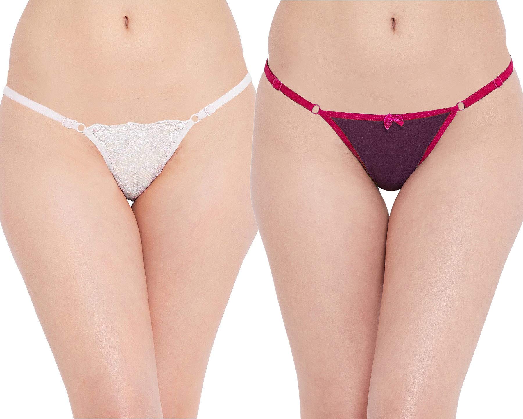 n-gal Women Lace Front Adjustable Waist Thong Panty-picture-12