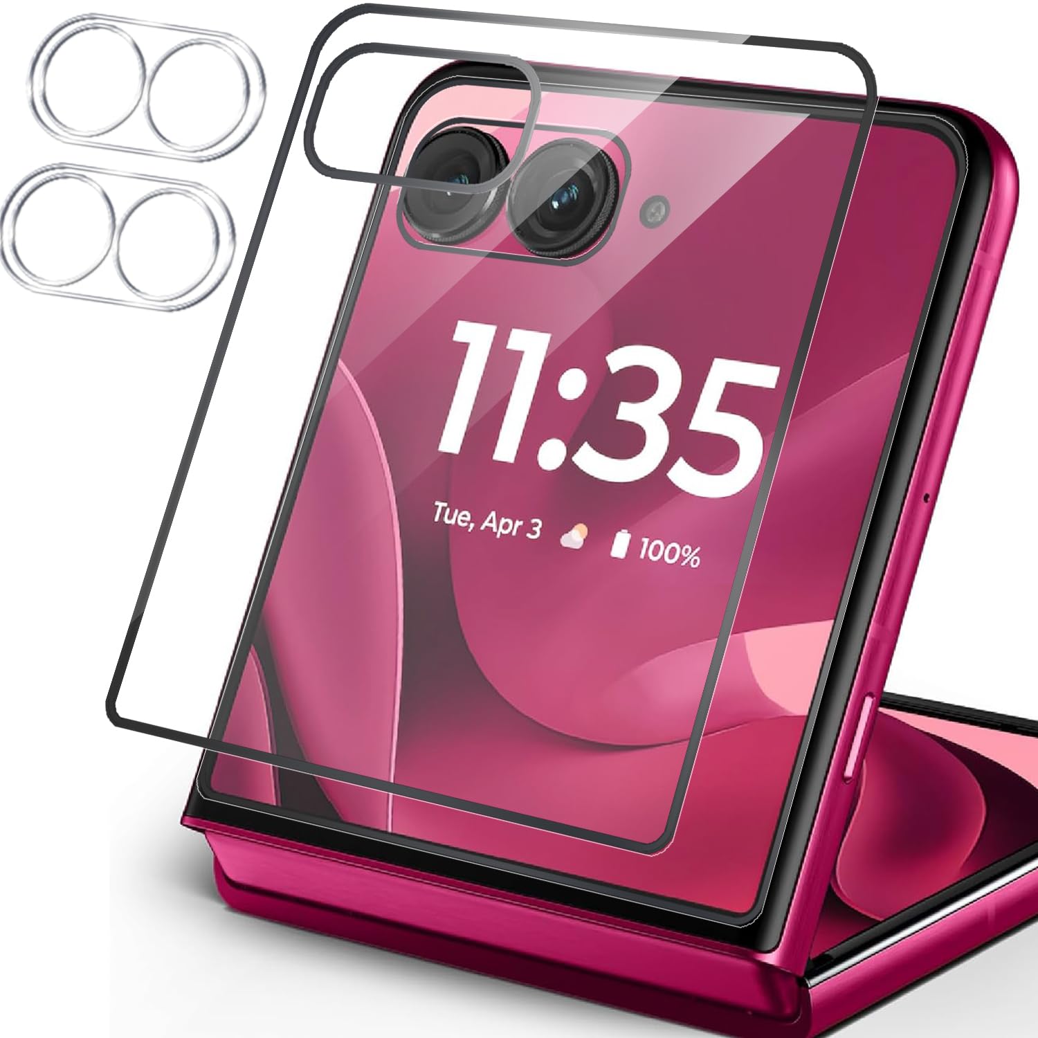 Anbzsign [2 Pack] for Motorola Razr 60 Ultra/Razr Ultra 2025 / Razr+Plus 2025 Front Screen Protector Full Coverage and Camera Lens Protector, Tempered