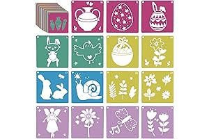 Colorful Sidewalk Spring Stencils for Kids