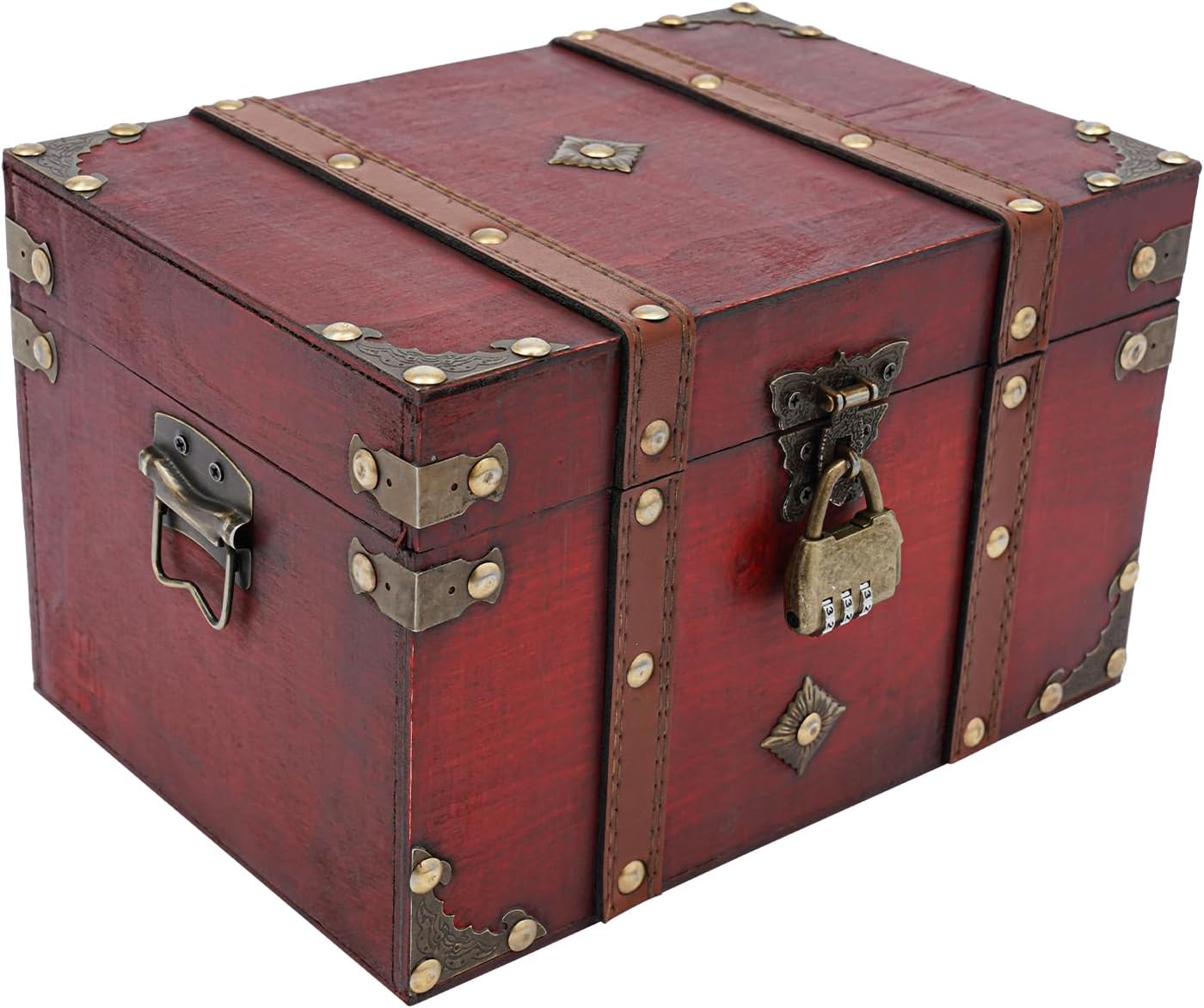 Vintage Storage Box, 9.45 x 6.89 x 6.1 Inches, Retro Decorative Box