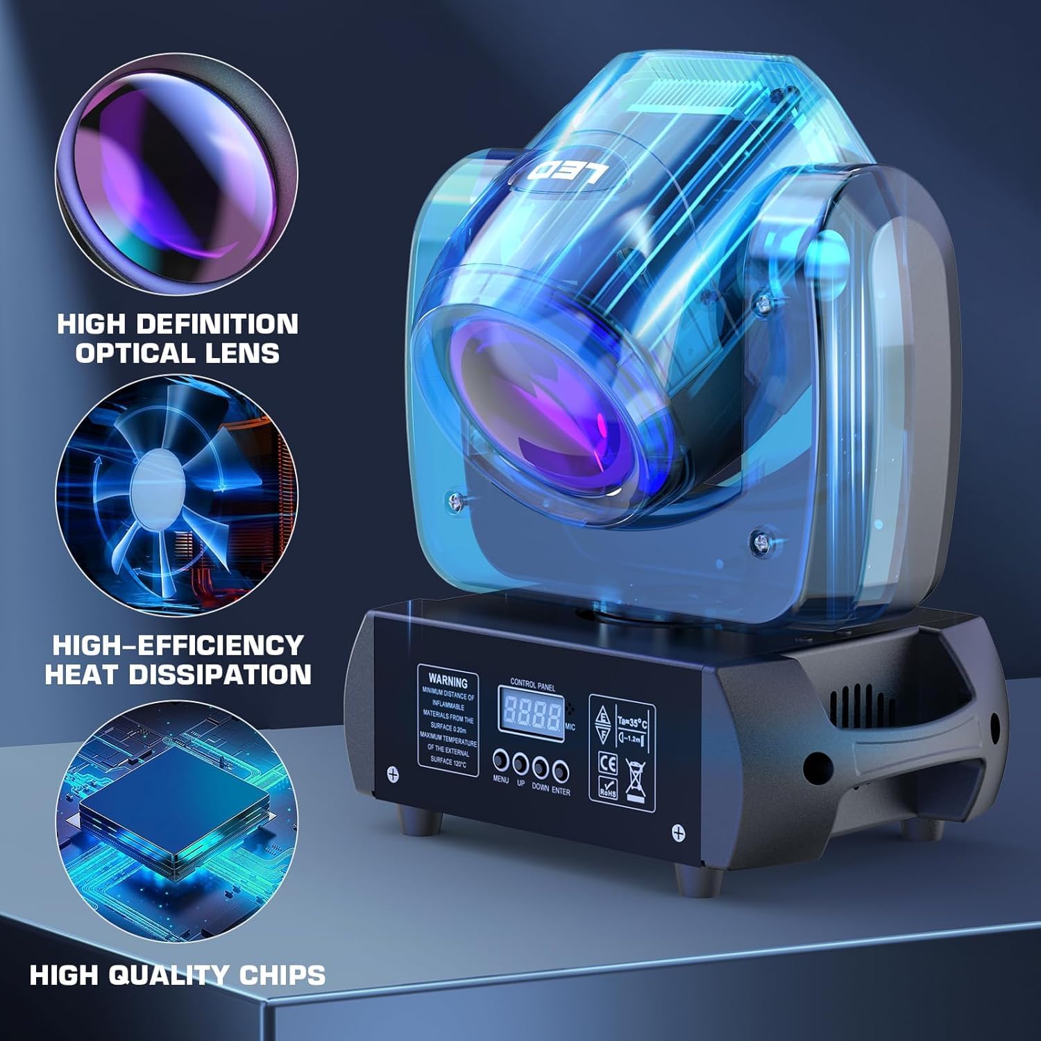 Amazon.co.jp: U`King 100W LED ムービングヘッドライト 舞台照明