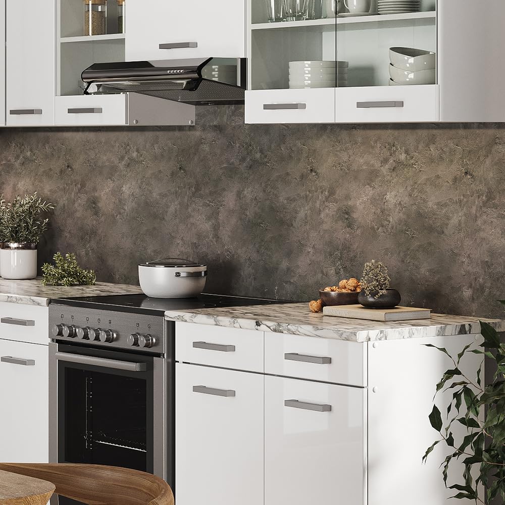 Vicco Cucina ad angolo R-Line, Bianco lucido/Bianco 267 x 167 cm