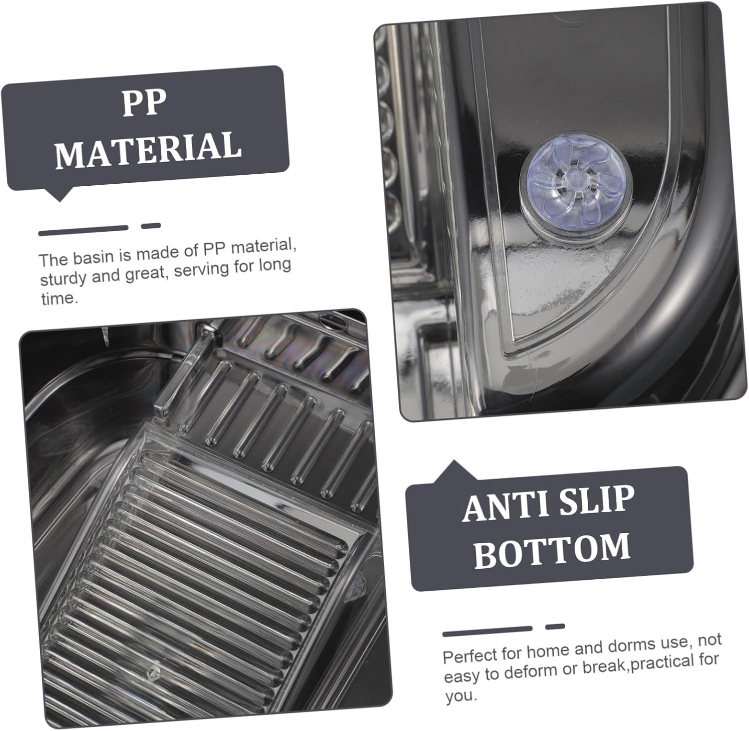 Washboard Laundry Basin with Washboard High Transparency Hand Washing Clothes Basin for Baby and Household Use Sturdy Plastic Wash Tub for Dorm and Home