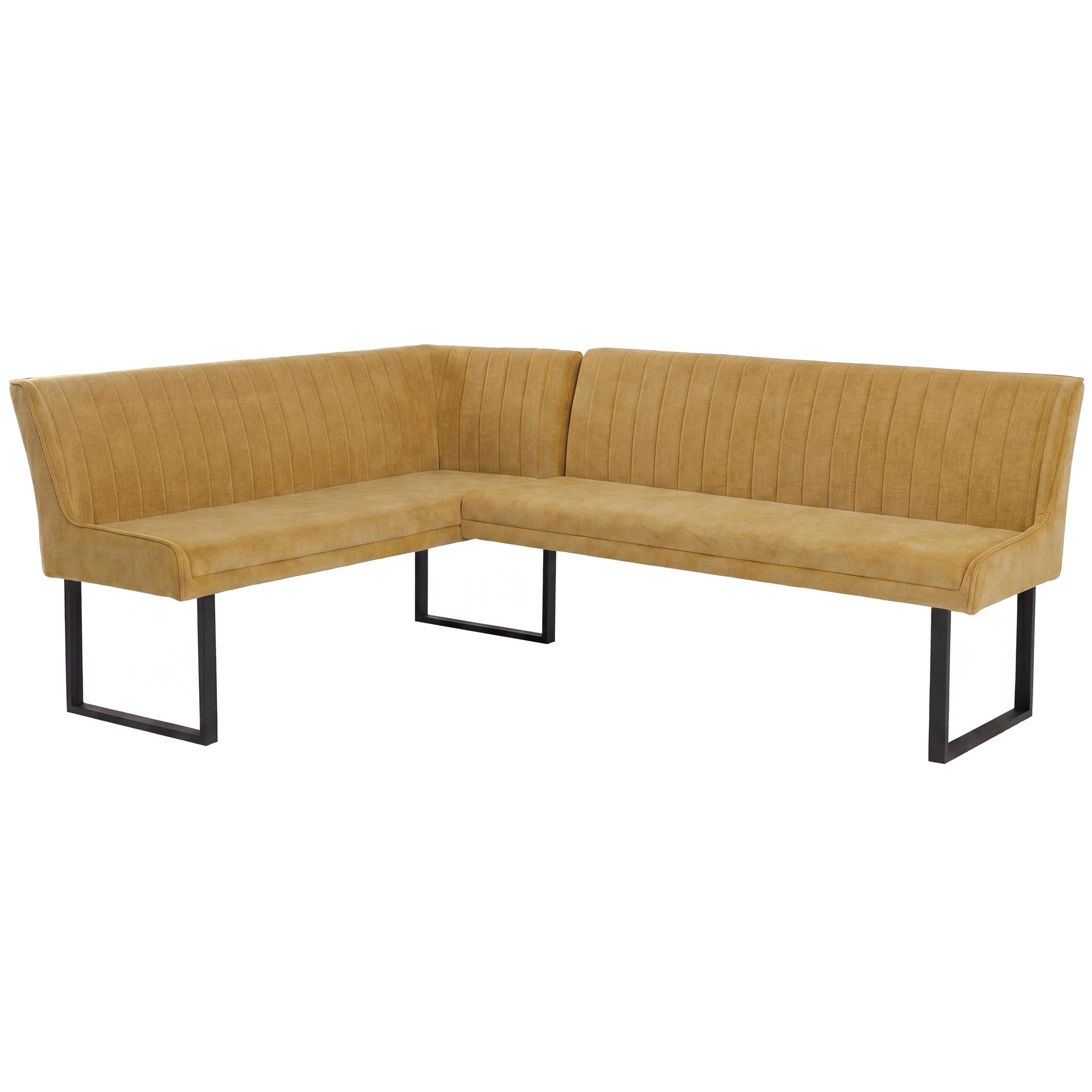 Mendler Banc d'angle HWC-O82 159 x 210 cm Jaune Moutarde