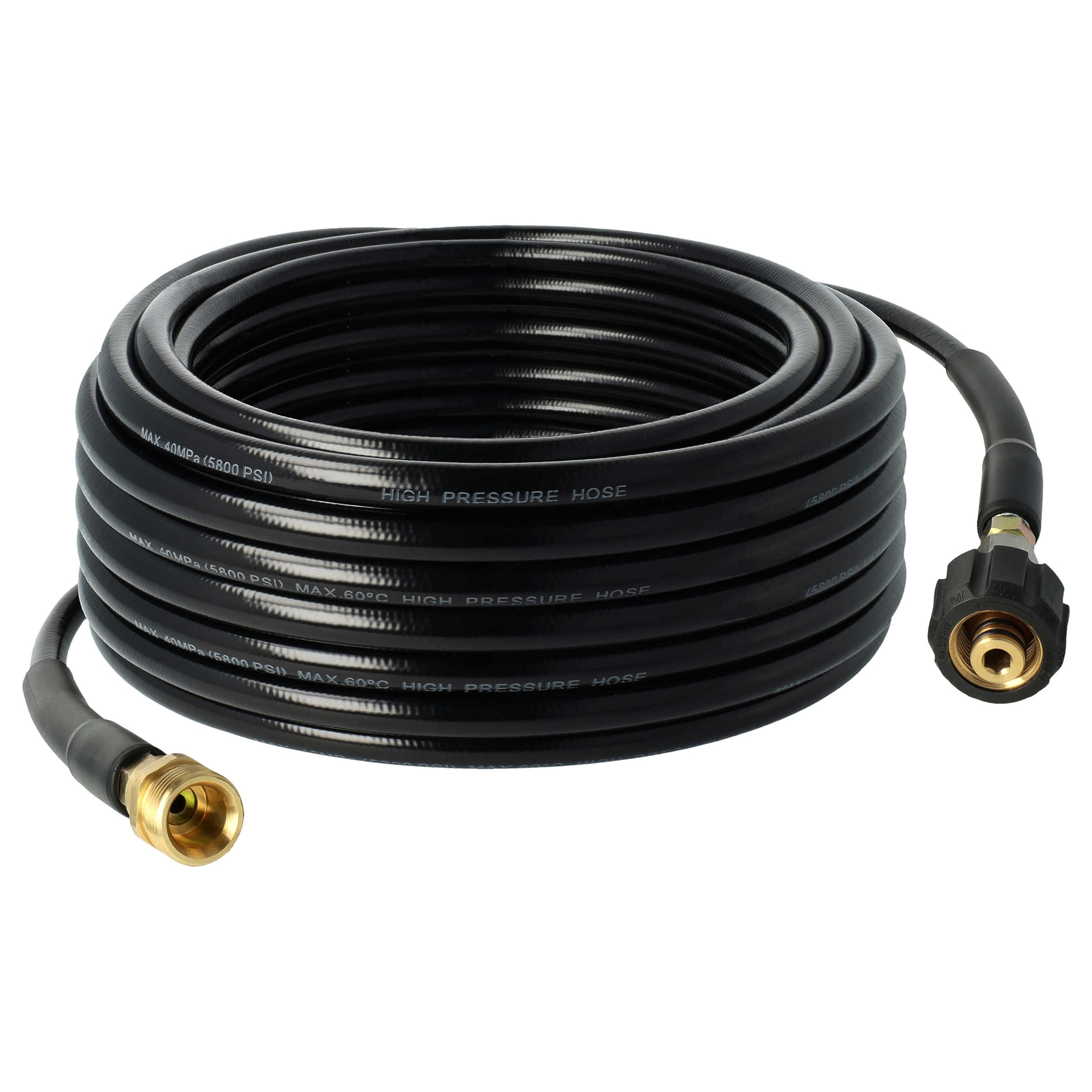 vhbw prolunga tubo flessibile da 20 m compatibile con Kärcher K4, K 330 M, K 300M-PL-HORNBACH idropulitrice con attacco filettato M22 x 1,5 nero