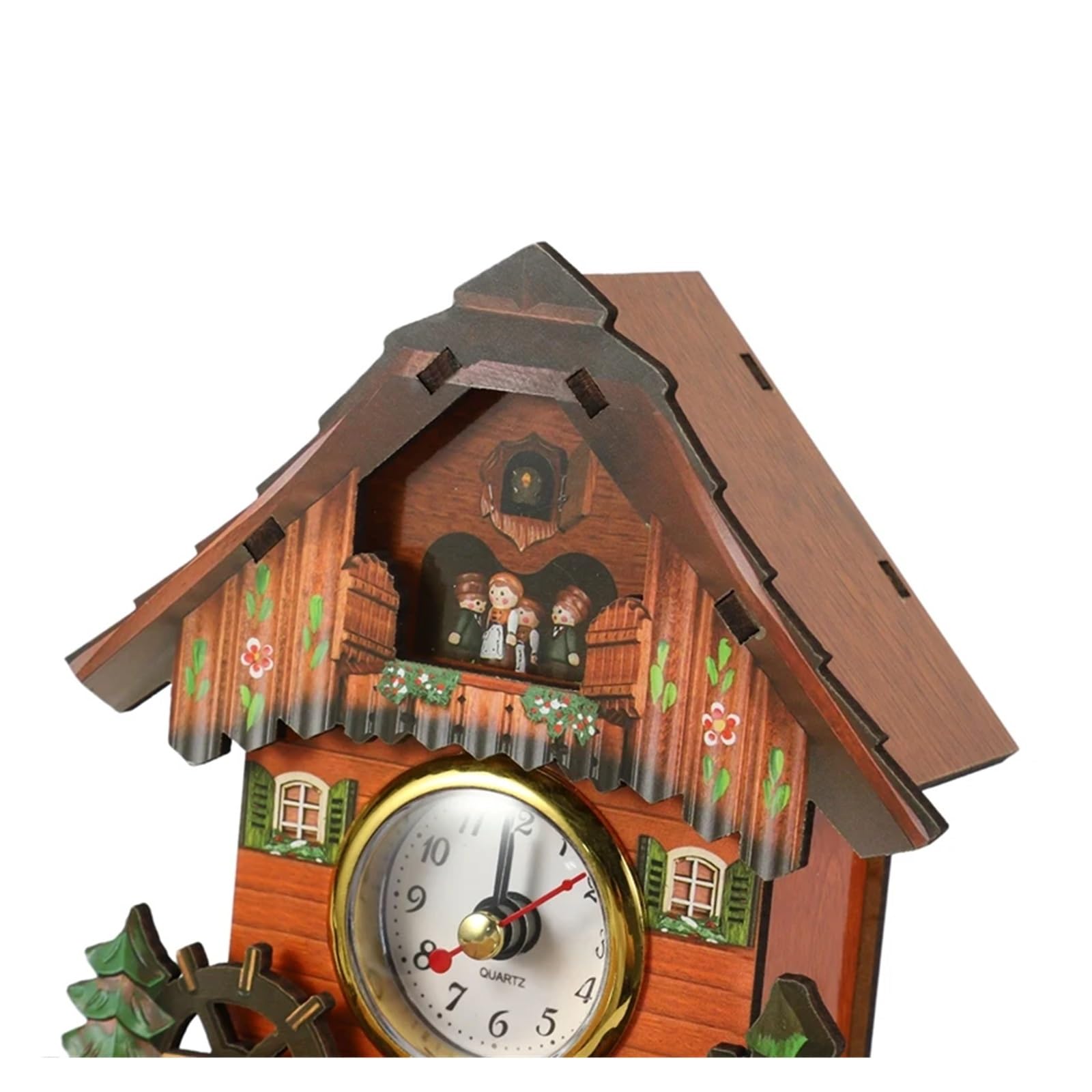 Relojes De Cuco Reloj de Pared de Cuco de Madera Antiguo con Forma de pájaro, Campana de Tiempo, Reloj Despertador oscilante, decoración artística for el hogar