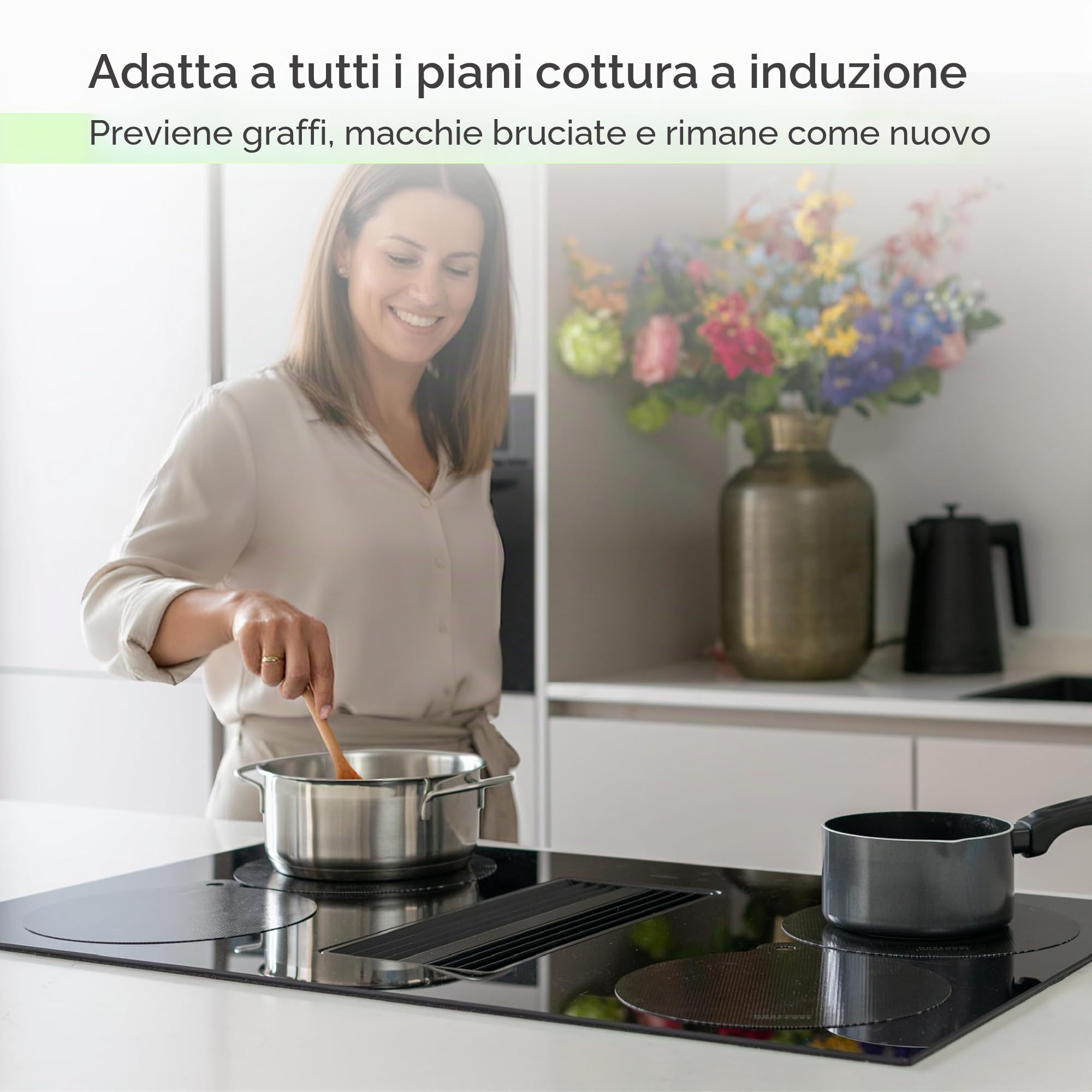 MoreCore Protezione Piano Induzione | Copri Piano Induzione | Piano Cottura Induzione | Tappetino Piano Induzione | Copri Piano Cottura | Copertura Piano Induzione | Coprifornelli | 5 Unità