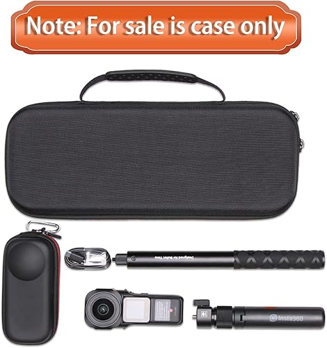 Miniatura 7 de LTGEM - Funda para Insta360 ONE RS de 1 pulgada 360 Edition y Bullet Time, mango para selfie stick y trípode plegado, bolsa de transporte protectora