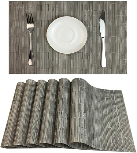 Red-A - Manteles individuales para mesa de comedor, resistentes al calor, lavables, fáciles de limpiar Red-A - Manteles individuales para mesa de comedor, resistentes al calor, lavables, fáciles de limpiar