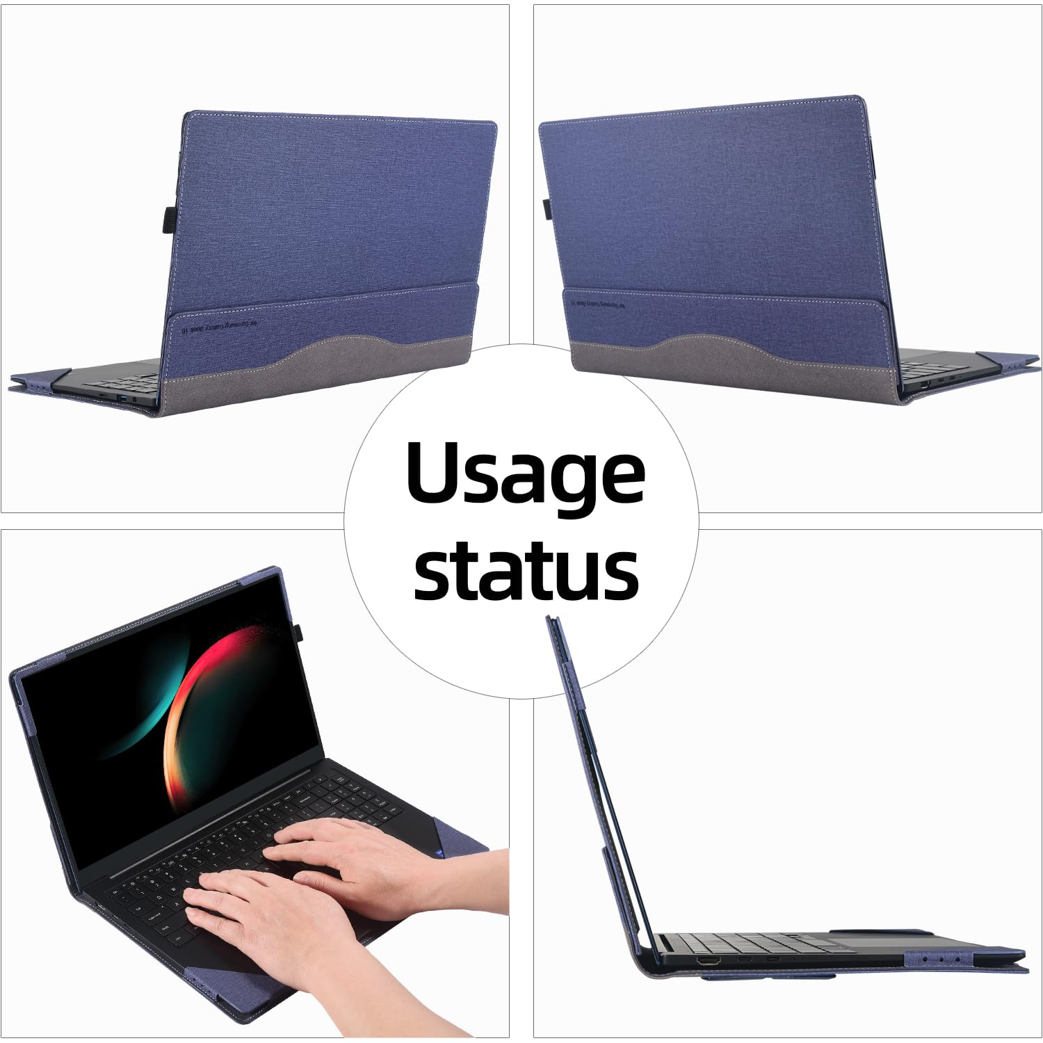 Housse de protection pour ordinateur portable Samsung Galaxy Book3/2 360 NP730QFG /Book2 Pro 360 13/Book2 Pro 13 NP930XED/ NP930QED NP730QED – Housse de protection pour ordinateur portable (bleu, 13,3
