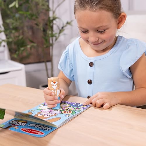 Miniatura 23 de Melissa & Doug Sticker Wow! Bloc de actividades de 24 páginas y sello de calcomanías, 300 calcomanías, artes y manualidades, juguete coleccionable