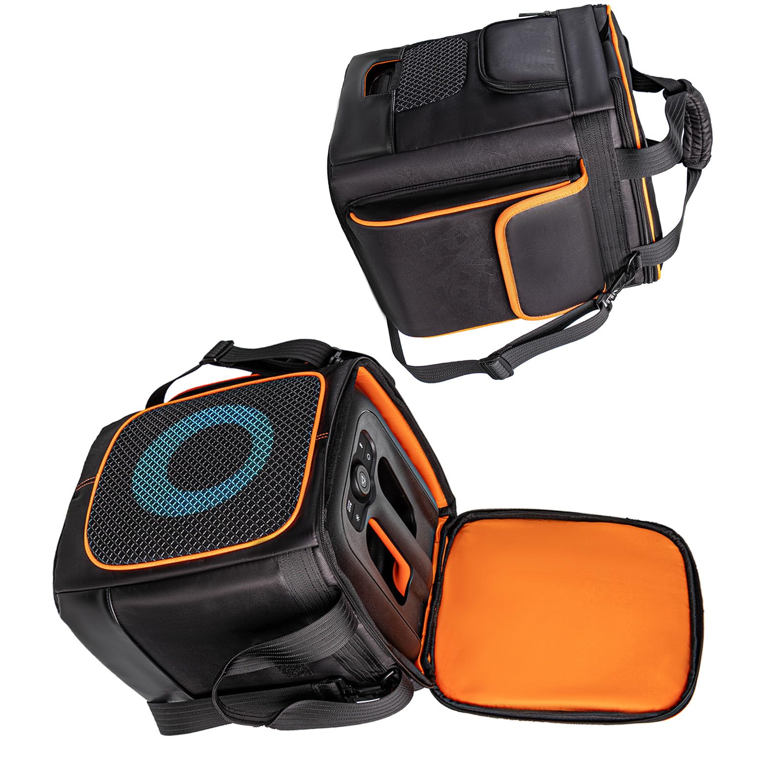 Reinforced Tool Transport Bag with Quick Access Zippers Accessory Pouches for 2 Power Devices Portable Power Station Carrying Bag