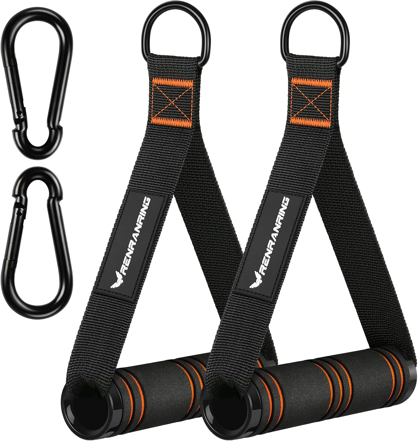 RENRANRING Gym Exercise Handles, Replacement Handle Attachments for Cable Machine Pulleys, Resistance Band and Strength Trainer, Pull Down Workout Accessories, Home Gym Add On Equipment