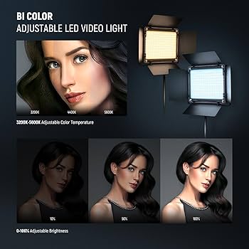 NEEWER LEDライトセット 3200-5600K NEEWER 2 opakowanie Bicolor 660 Panel LED Light Video