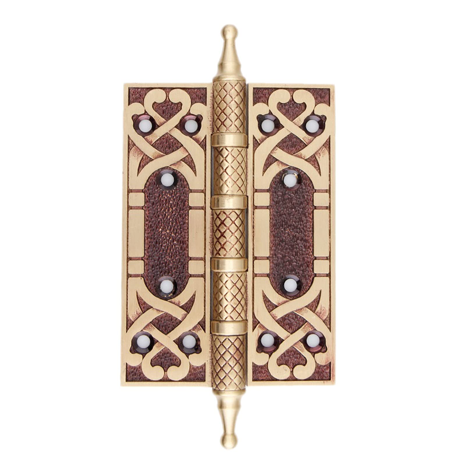 zawiasy， Płasko otwarte ciche zawiasy miedziane w stylu retro, grube(Rose Gold)