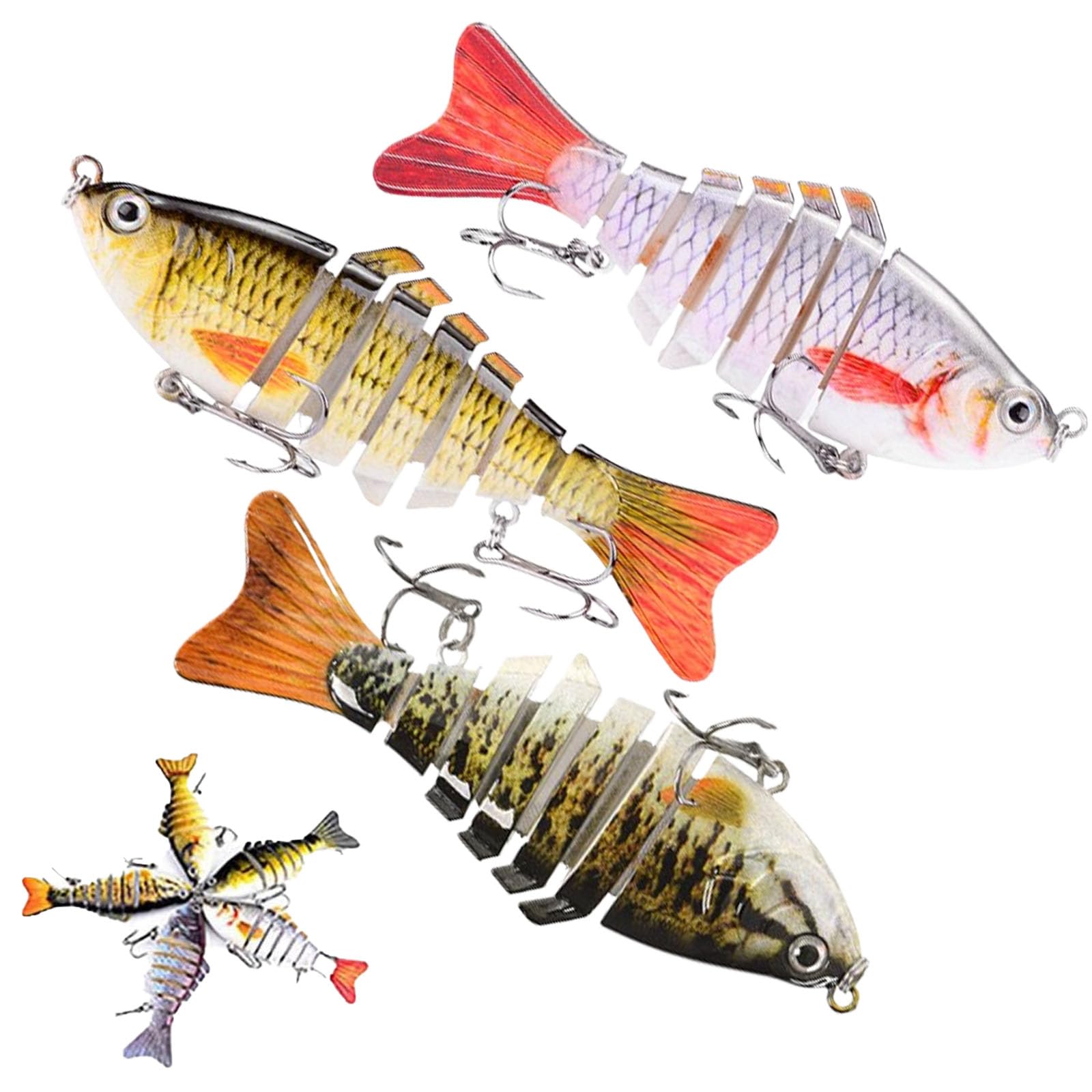 2025 Fishing Gear - Bionic Swimming Bait, Probero Robotic Fishing Lure, Swim Baits for Bass Fishing, 3D Bionic Swimming Lure -Just Like a Real Injured Bait Fish (3pcs C)