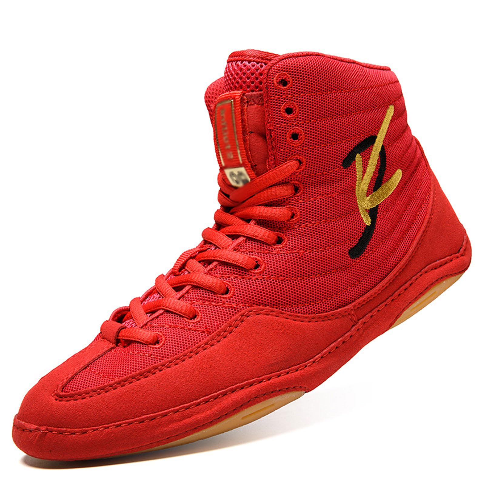 Unisex Scarpe da Boxe,Scarpe Boxe e Arti Marziali Leggere,Scarpe da Wrestling Giovanile,Traspiranti,Antiscivolo,Comfort Scarpe Combat Boxers Trainer,per Taekwondo,Arti Marziali,Sanda,Boxe