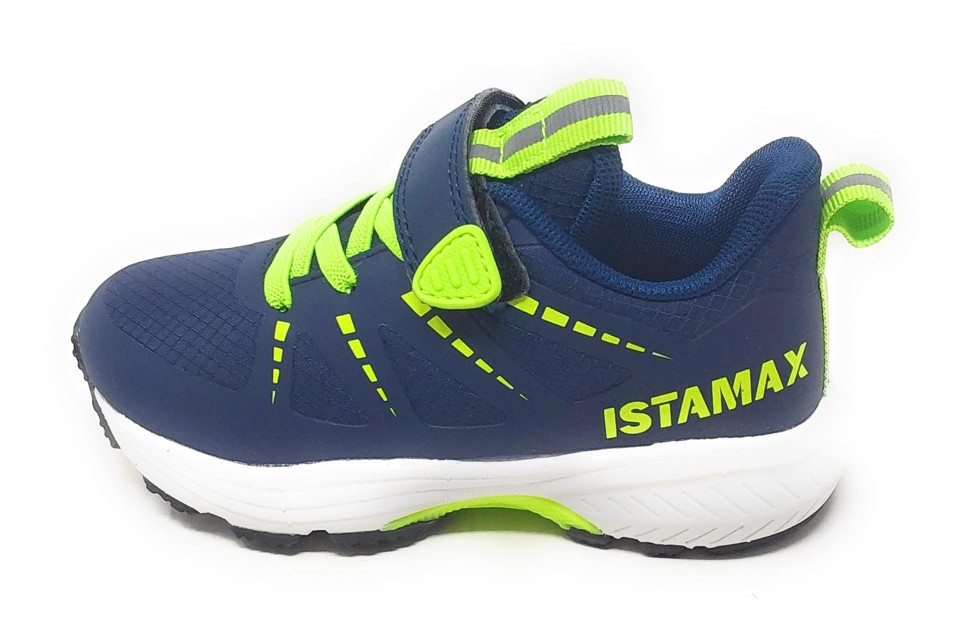 Scarpa Sportiva Modello IMAA3805 Blu Giallo Neon a Lacci Elastici e Strappo