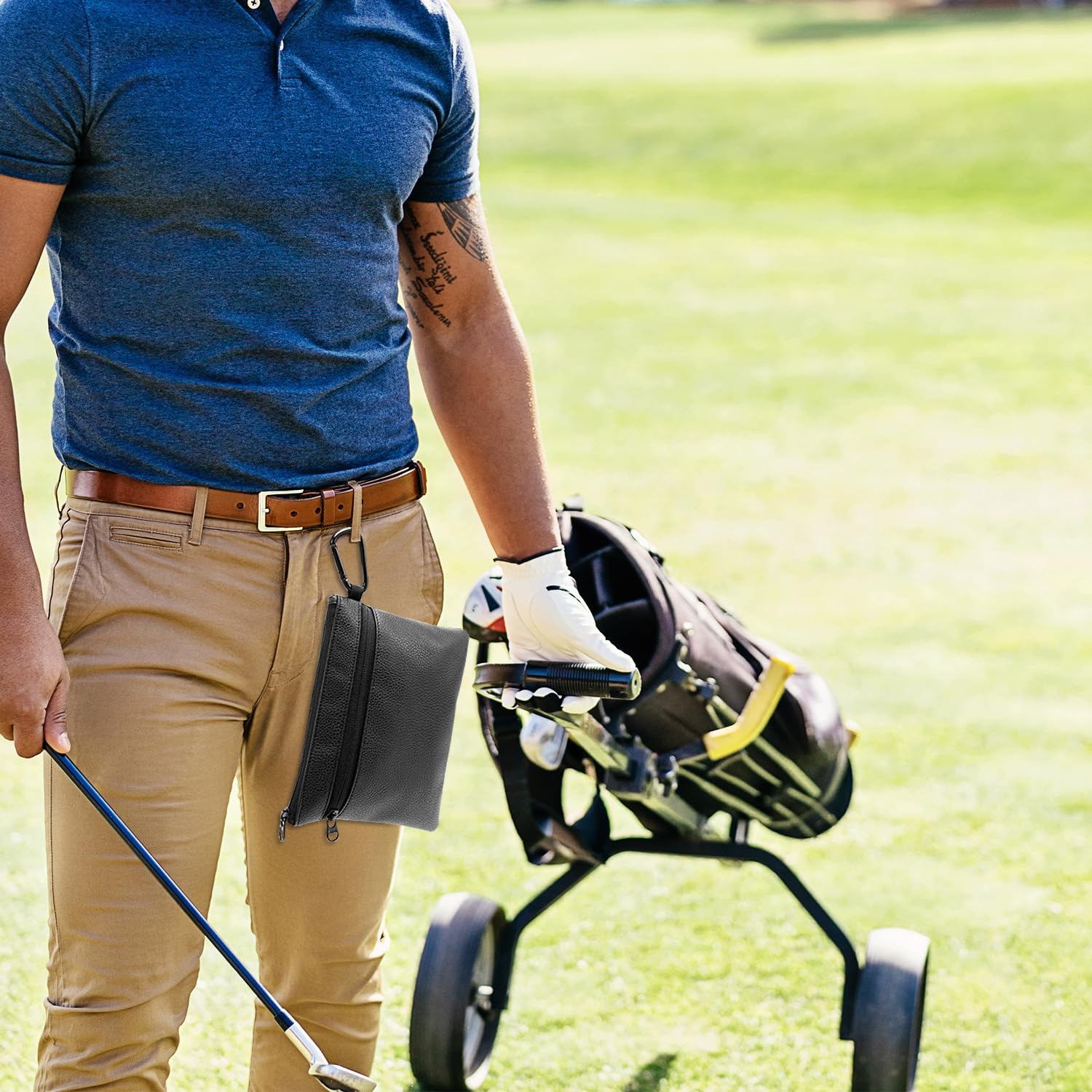 Sacca Portaoggetti per Palline e Maglie da Golf, Borsa Marsupio Unisex Sportivo con Fibbia per Allenamento e Trekking