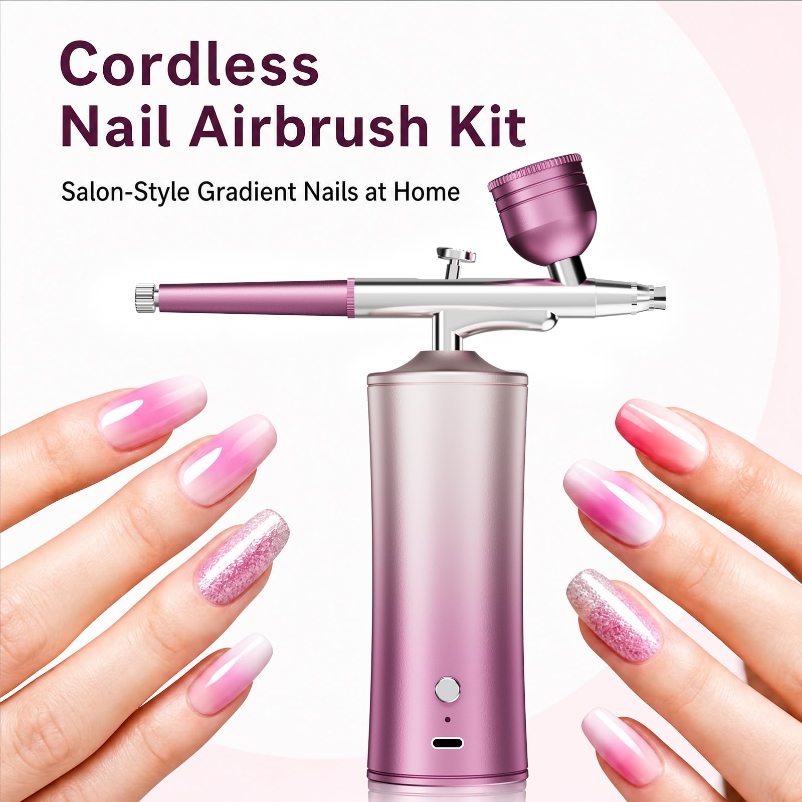 Cordless Airbrush Kit - Nail Art, Makeup & More -3