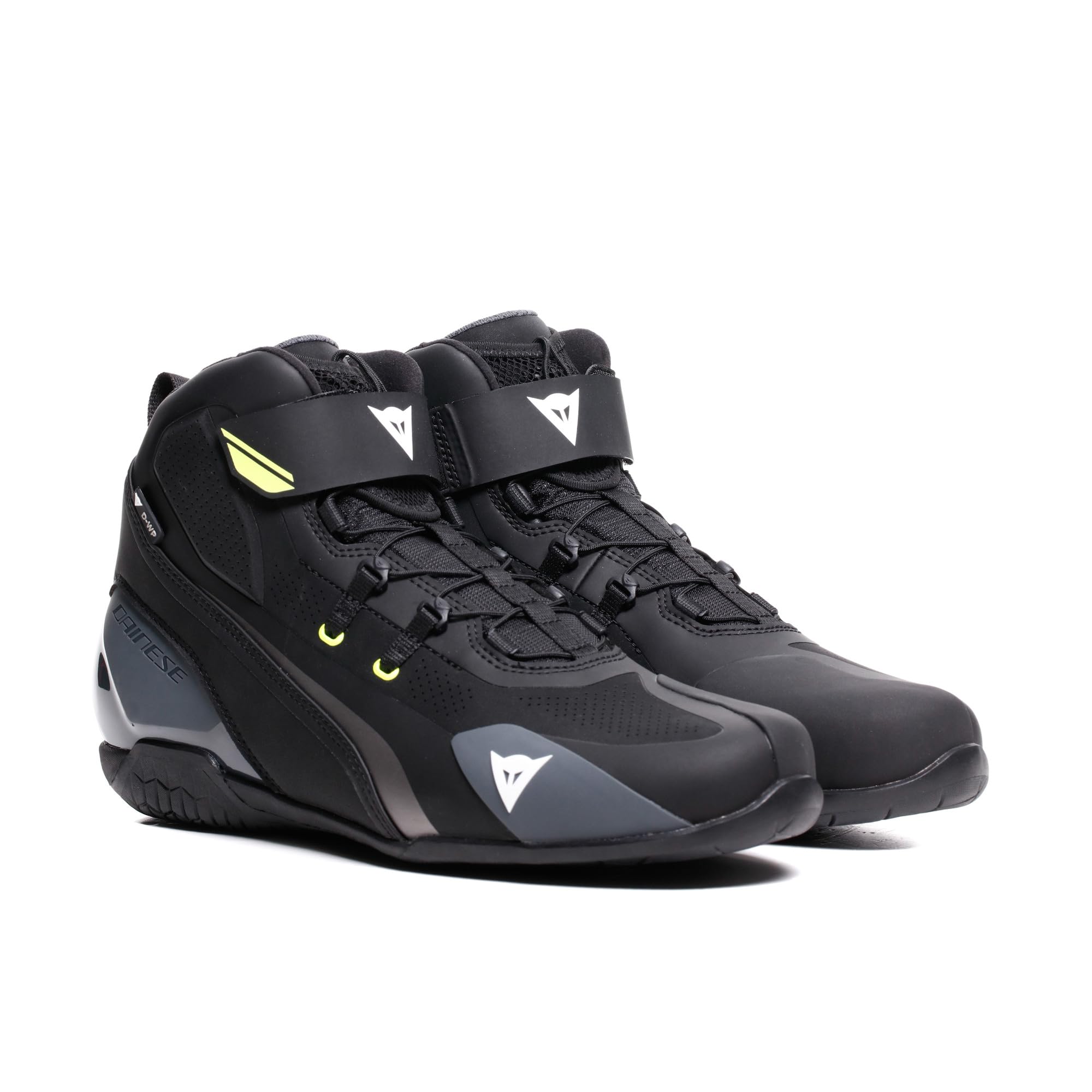 (45) Dainese Herian D-Wp Riding Shoes Black / White / Fluo Yellow White,Black,Yellow 8051019886026