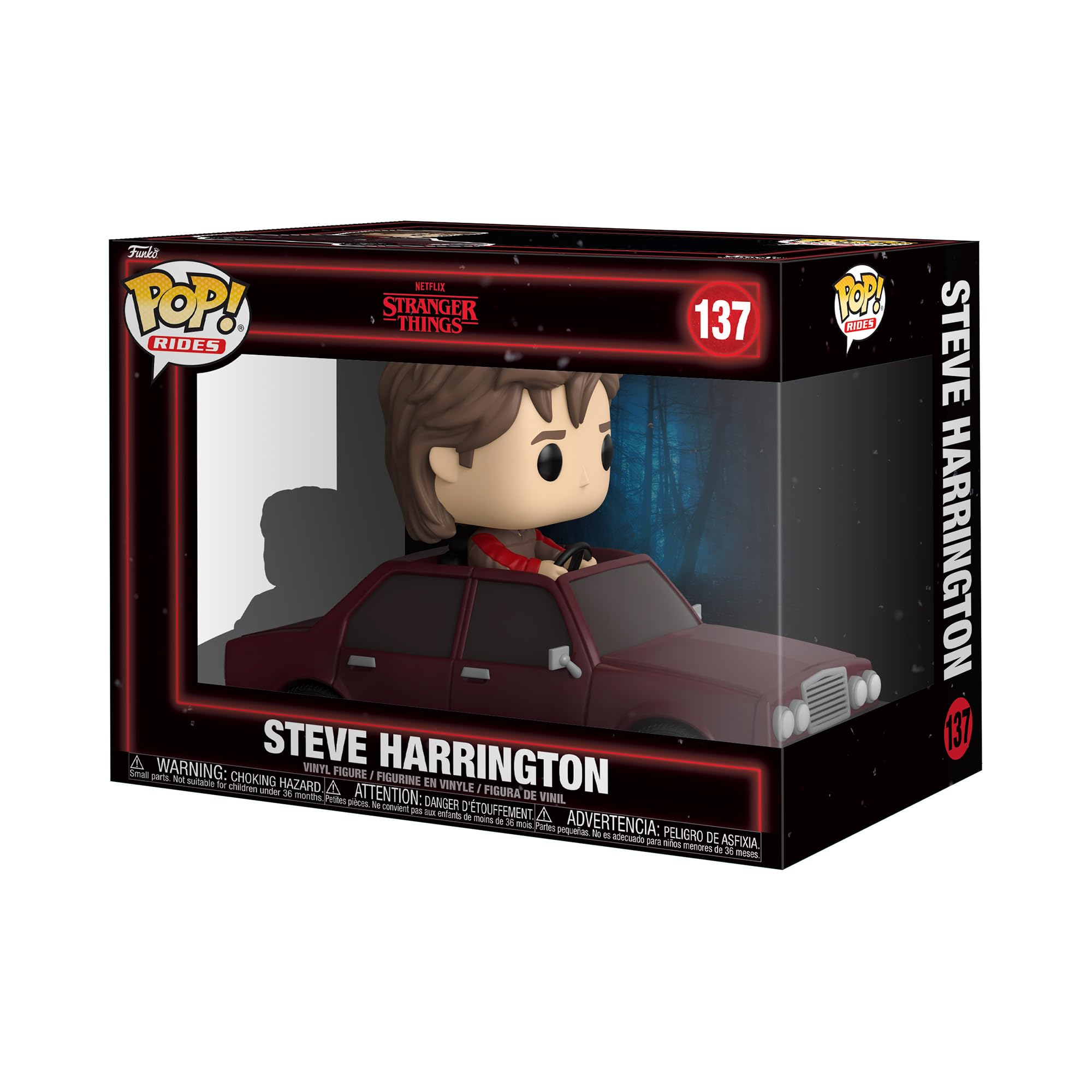 Funko Pop! Rides: Stranger Things Season 5 - Steve Harrington - Figura de Vinilo Coleccionable - Idea de Regalo - Mercancia Oficial - Juguetes para Niños y Adultos