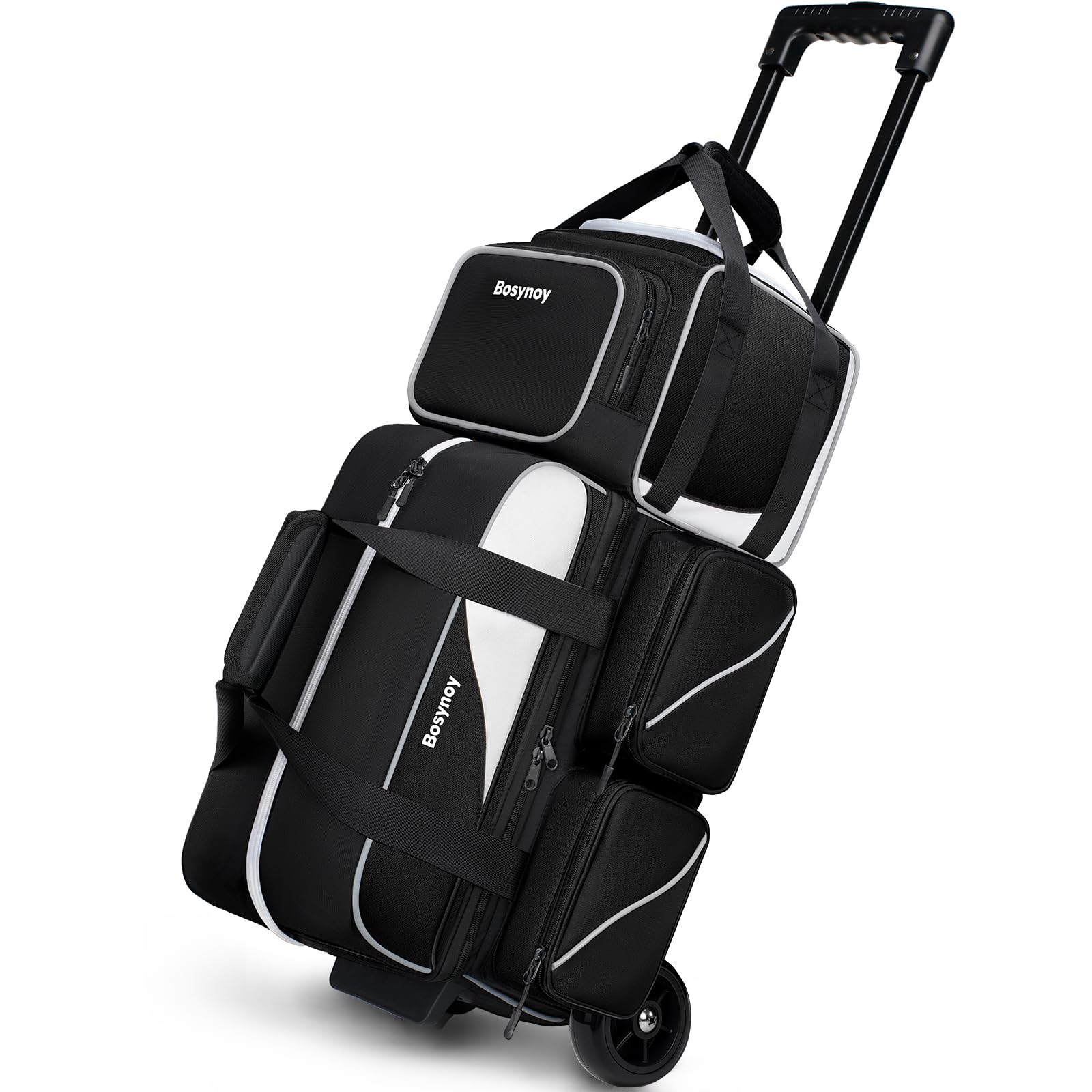 3 Balls Rolling Bowling Bag, Black-picture-29