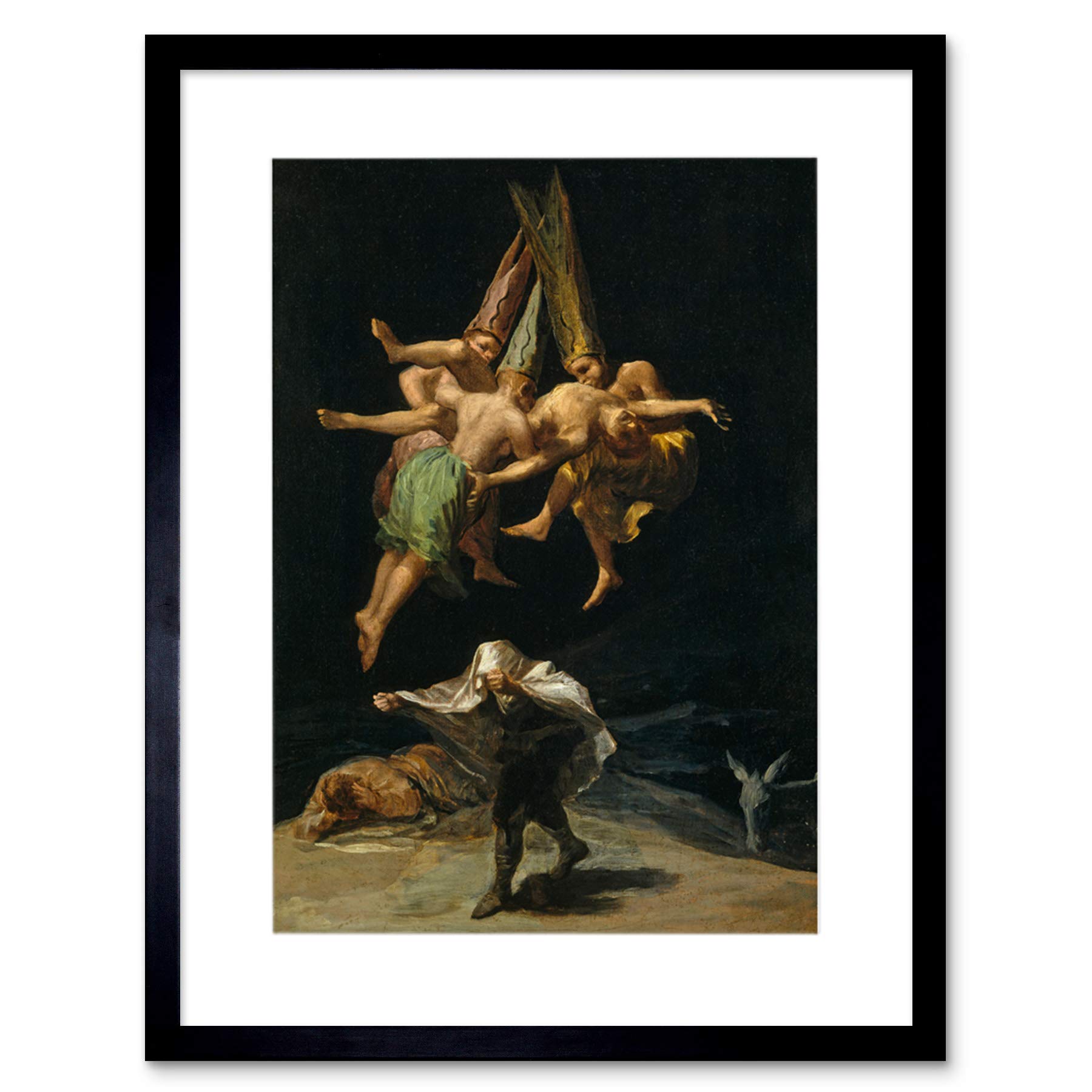 Wee Blue Coo Goya The Witches' Flight Framed Wall Art Print